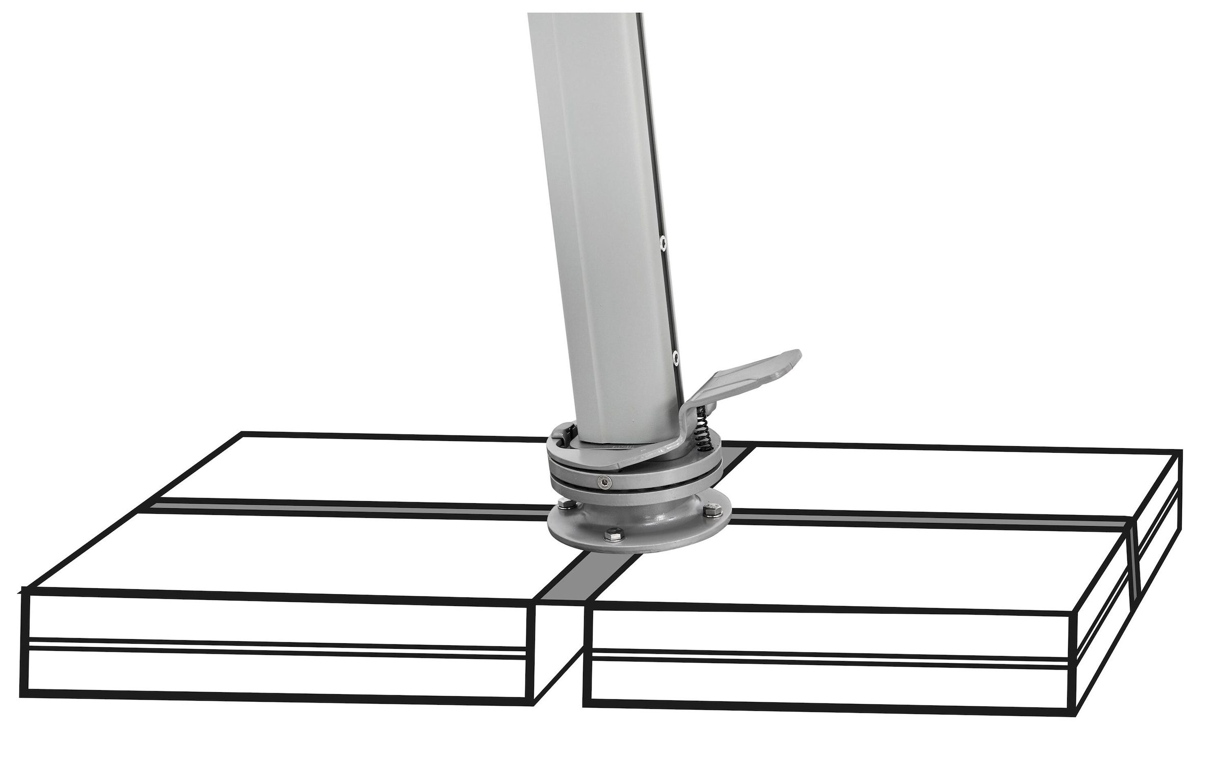   Sonnenschirm »Suncomfort by Glatz Sunflex, 300 x 300 cm, Light Grey«