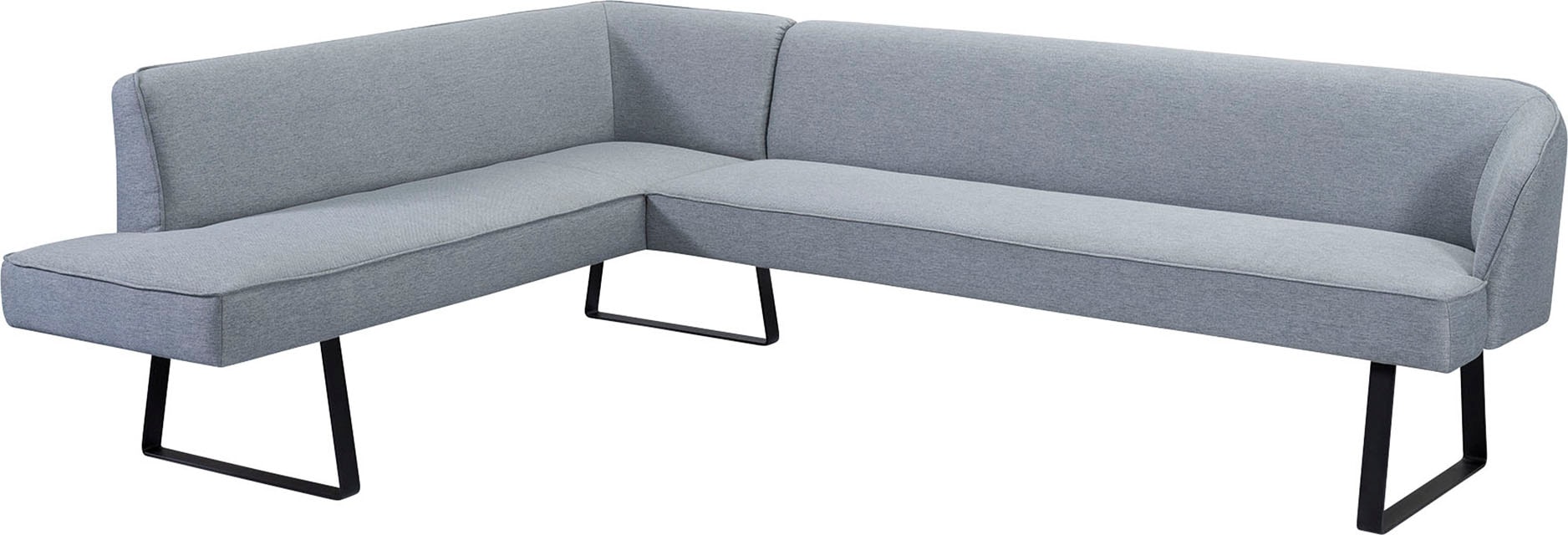 exxpo - sofa fashion Eckbank »Americano« mit Keder und Metallfüssen, Bezug in verschiedenen Qualitäten