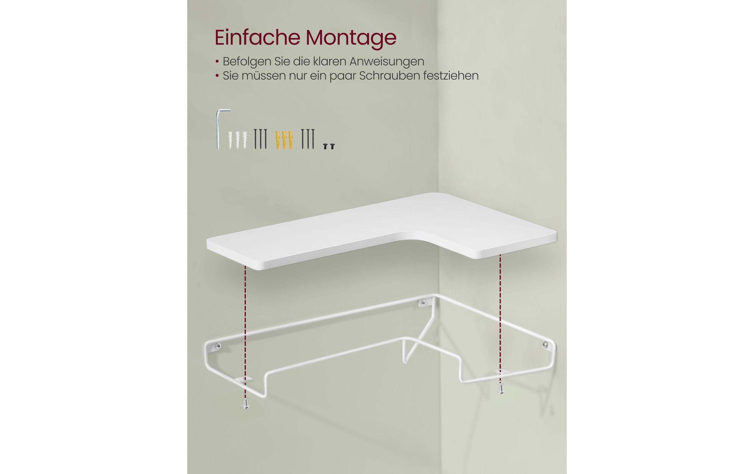 VASAGLE Eckregal »2er-Set 0,4 x 29 x 4 cm«