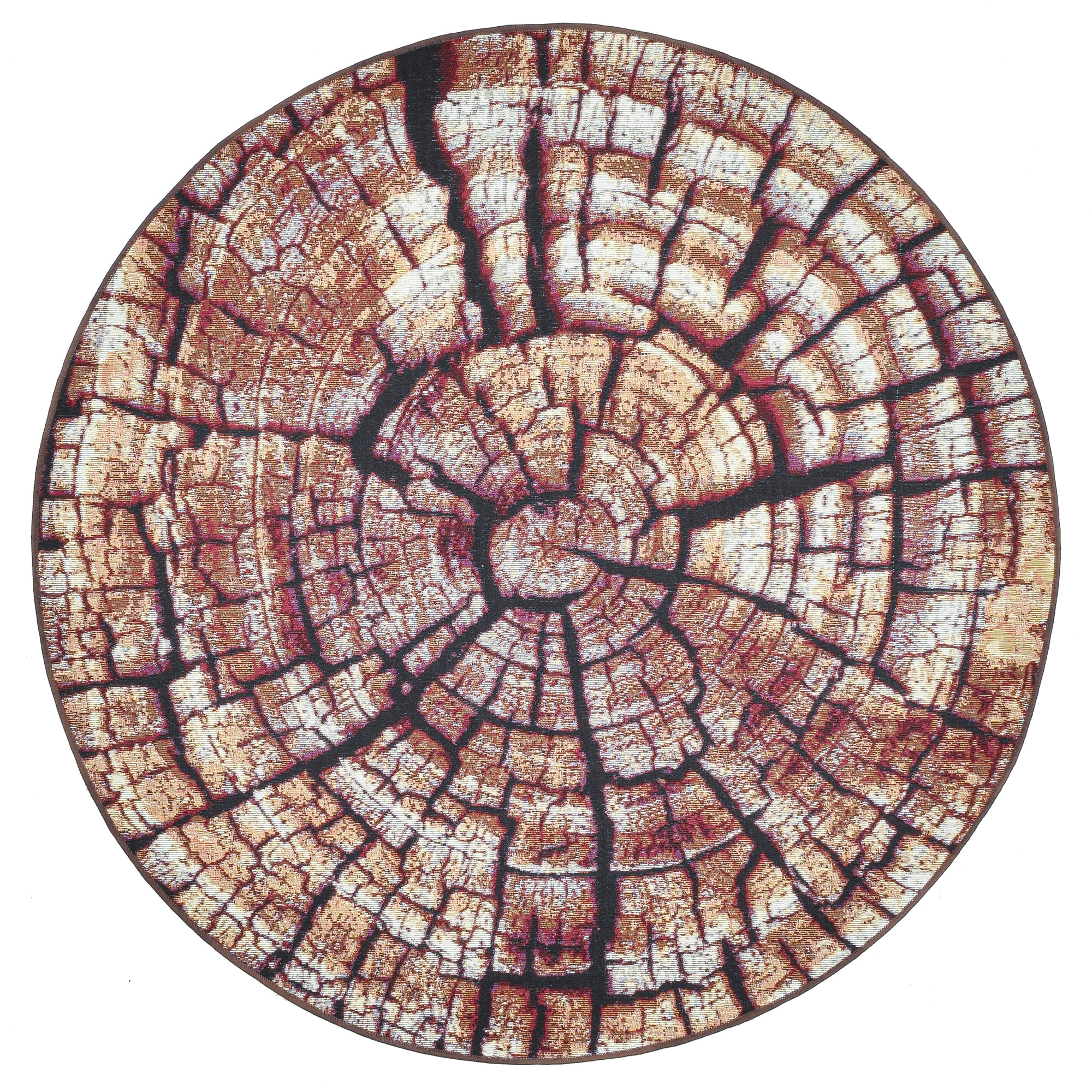 Gino Falcone Tapis »Aurora GF-095« Rond 5 mm Höhe Aspect bois, idéal pour salon et chambre