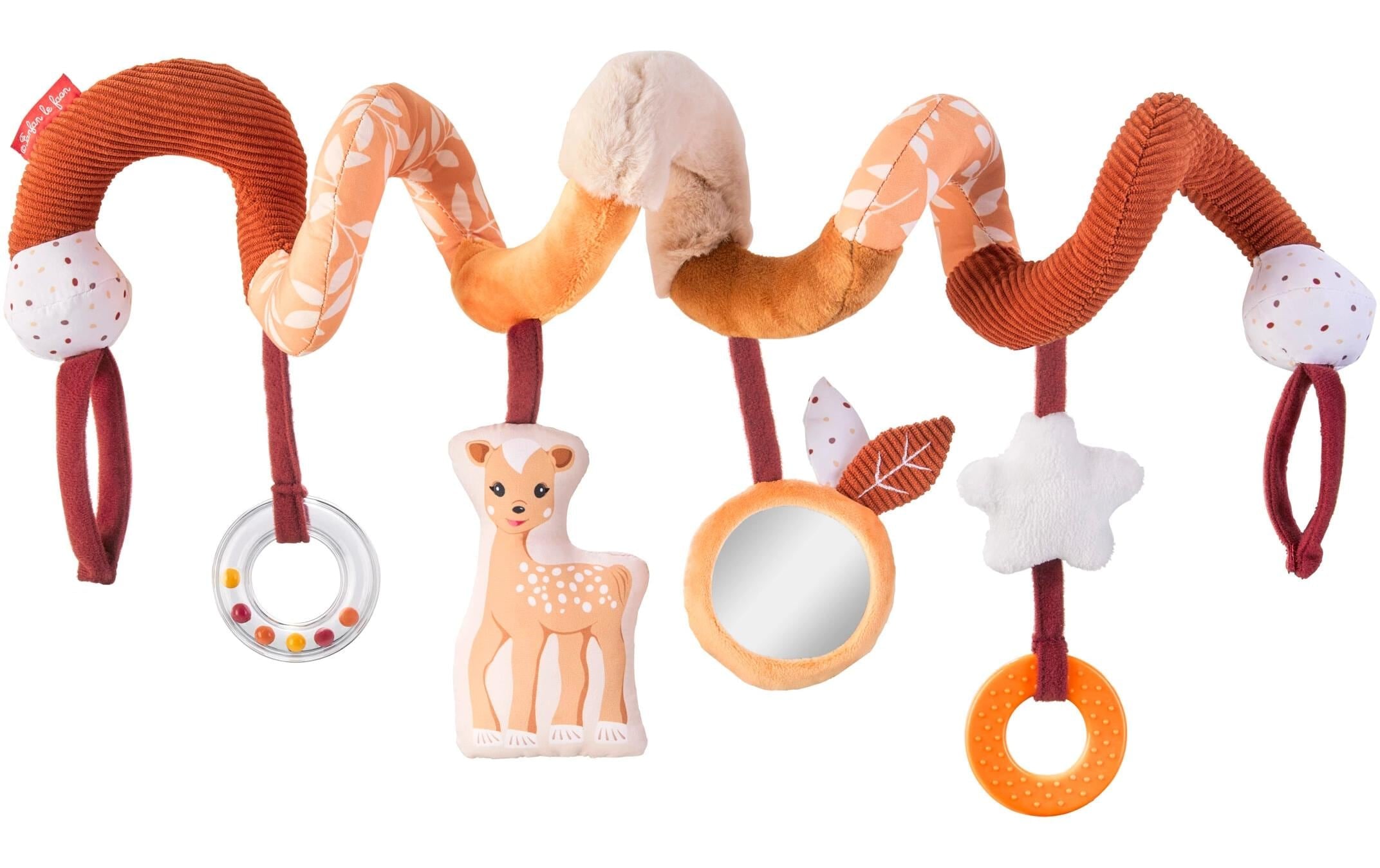 SOPHIE LA GIRAFE Chaîne de poussette »Kinderwagenspielzeug Spiral-Abakus Fanfan, das Rehkitz«