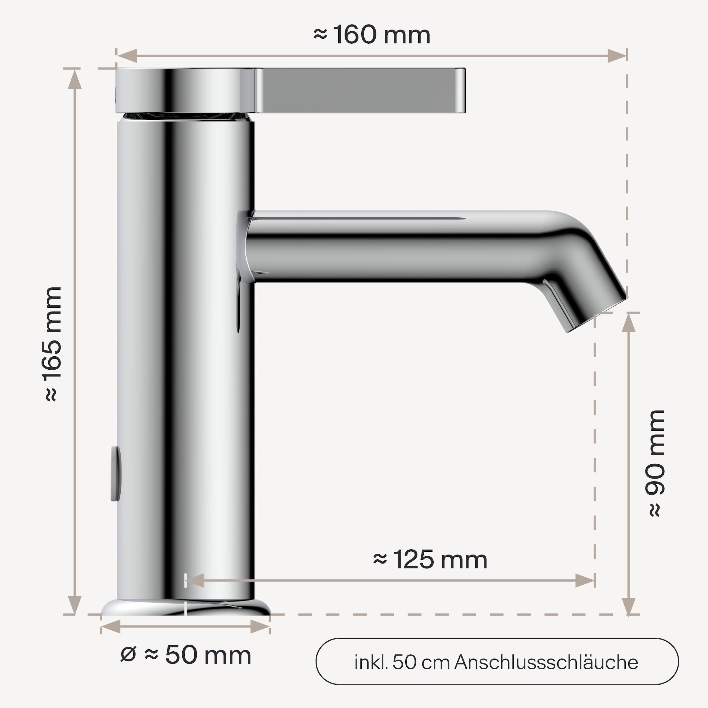 WASSERWERK Robinet de lavabo »WT 11« incl. popup, économie d'eau