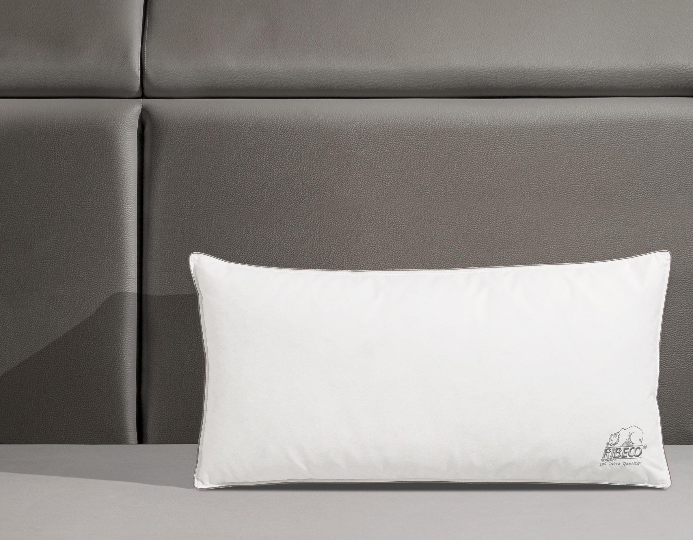 RIBECO Oreiller en plumes »Eve« Füllung: 90 % plumes, 10 % duvet 1 cuis tlg. oreiller 80x80 cm et autres tailles