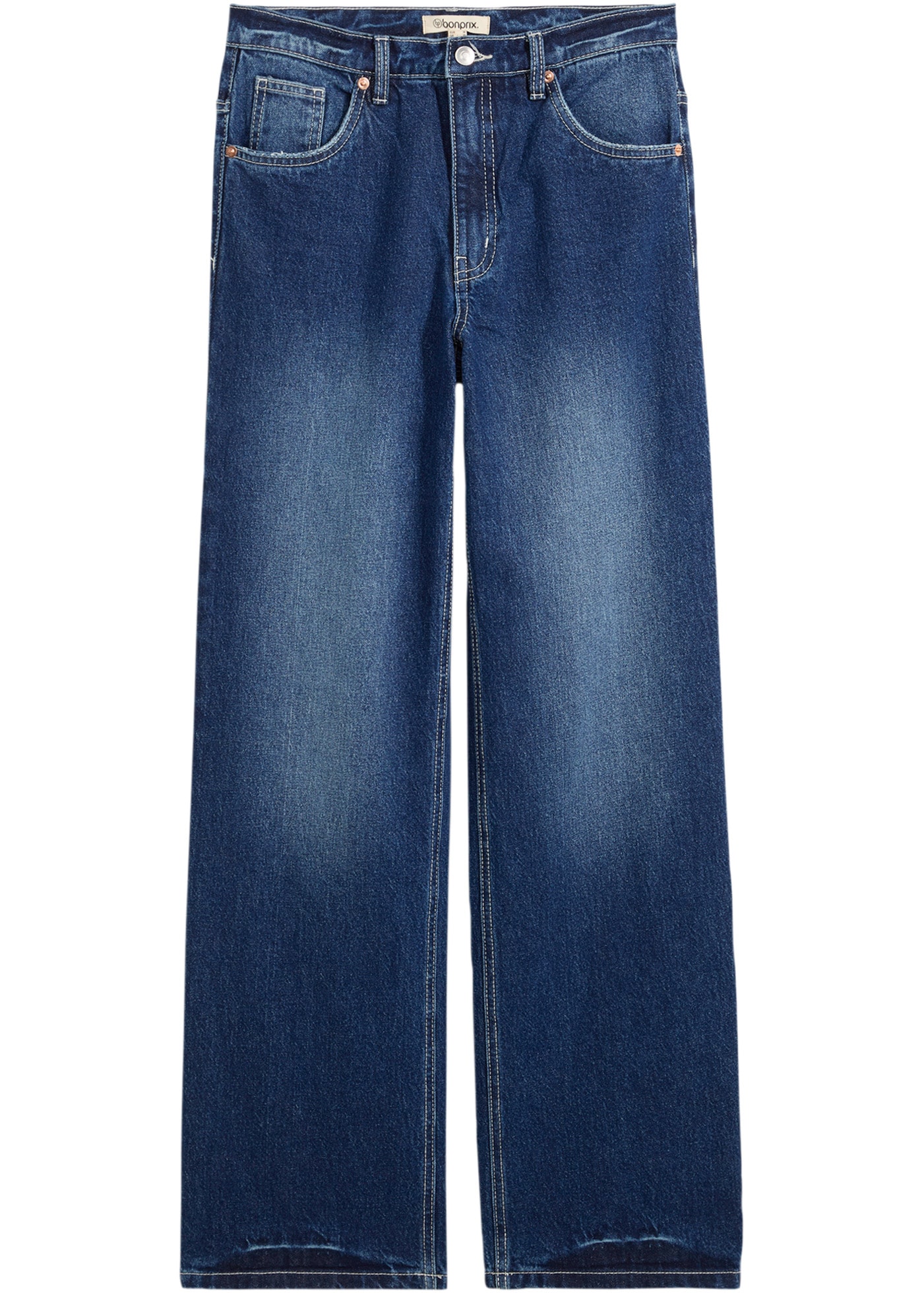 bonprix Jeans large loose fit Passform, hoher Bund, aus überwiegend Baumwolle