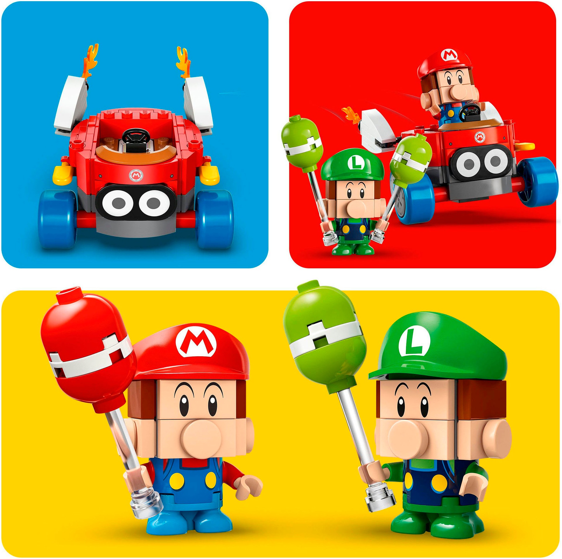 LEGO® Konstruktionsspielsteine »Mario Kart™ – Baby Mario vs. Baby Luigi (72034), LEGO Super Mario« Made in Europe