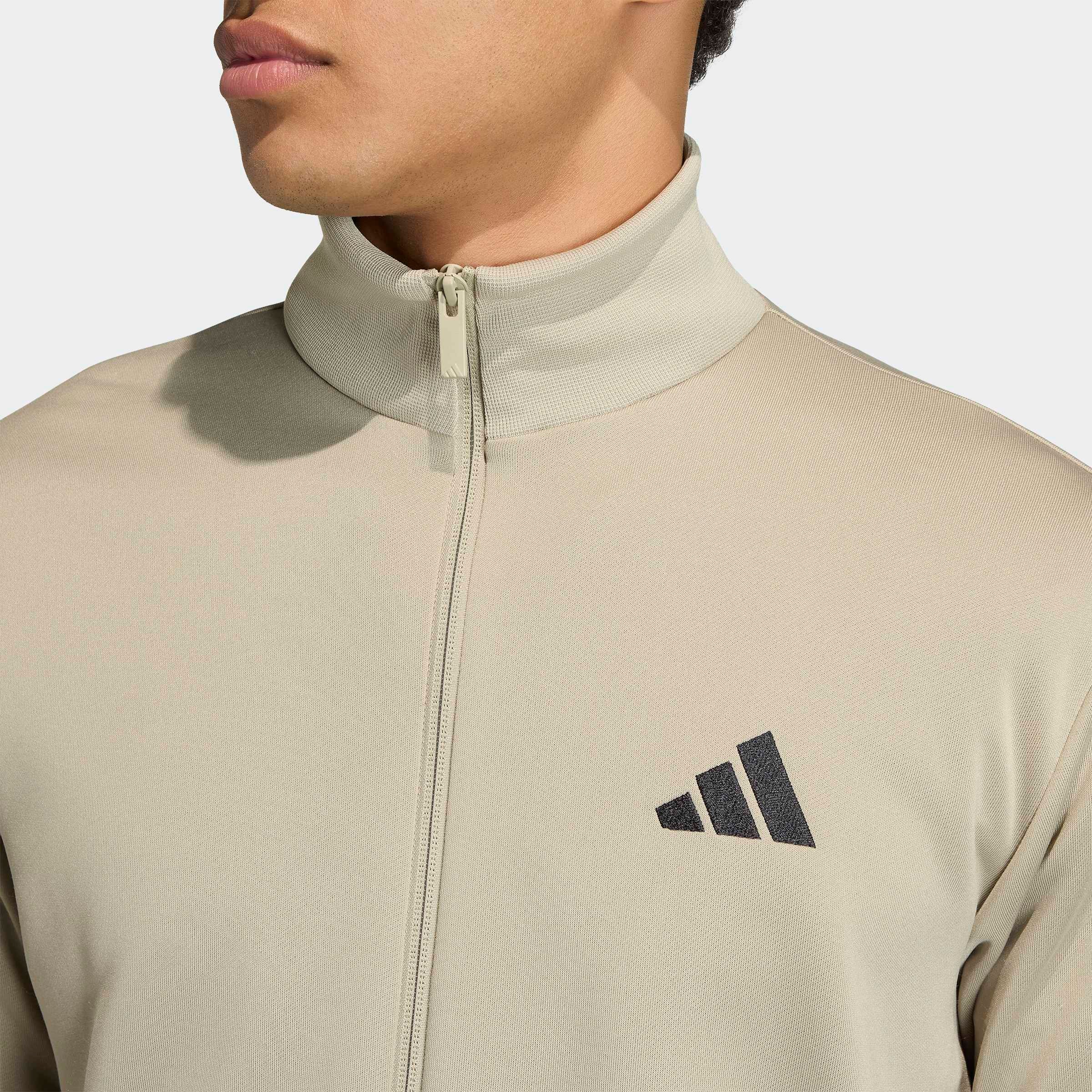 adidas Sportswear Combinaison d'entraînement »3-STREIFEN FRENCH TERRY« 2 pièces zweiteiliges Set, aus French-Terry-Material, mit Rippdetails