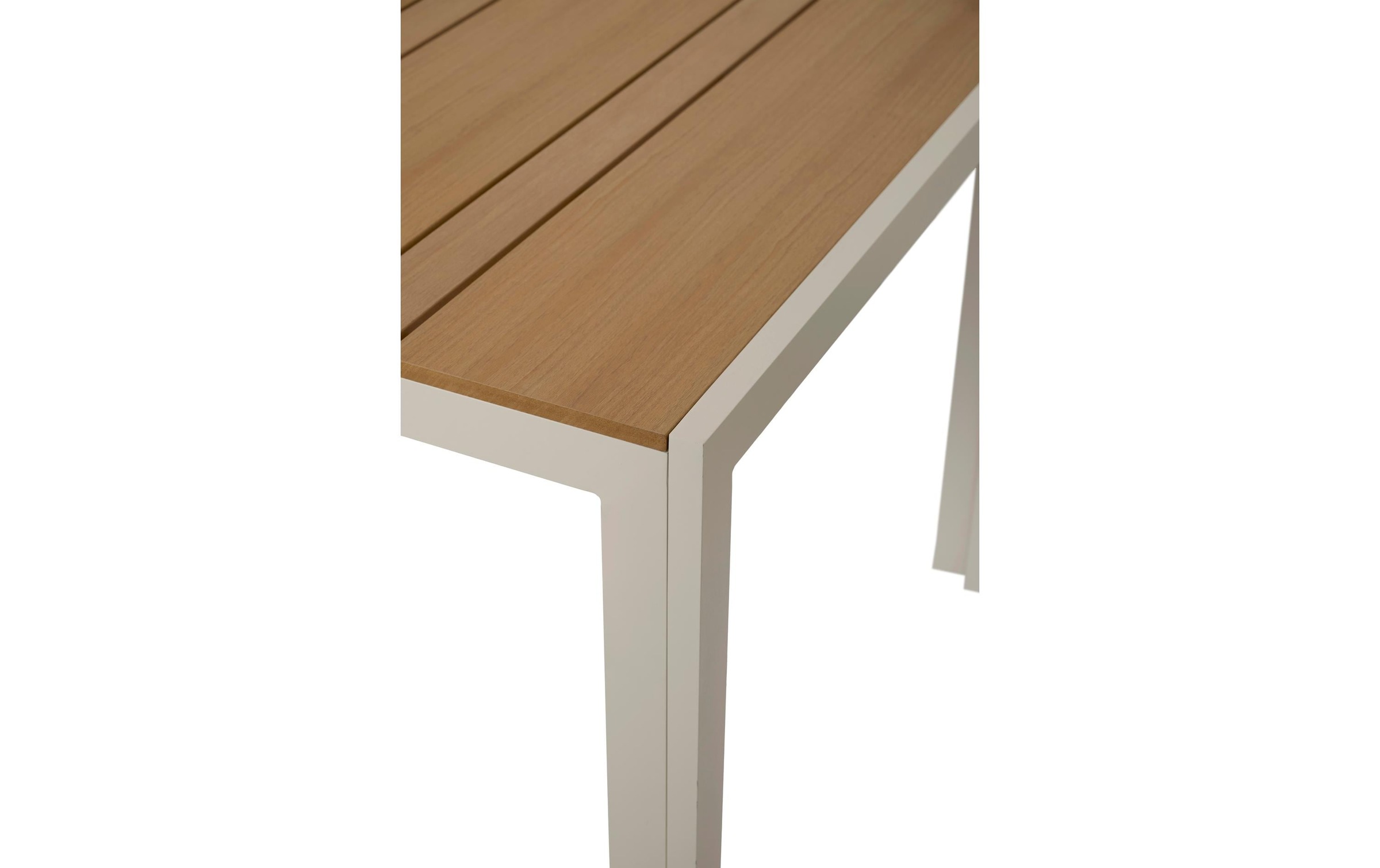 Schou Gartentisch »Noah 205 x 90cm« Robuster Gartentisch mit Metallgestell und Teakholztischplatte