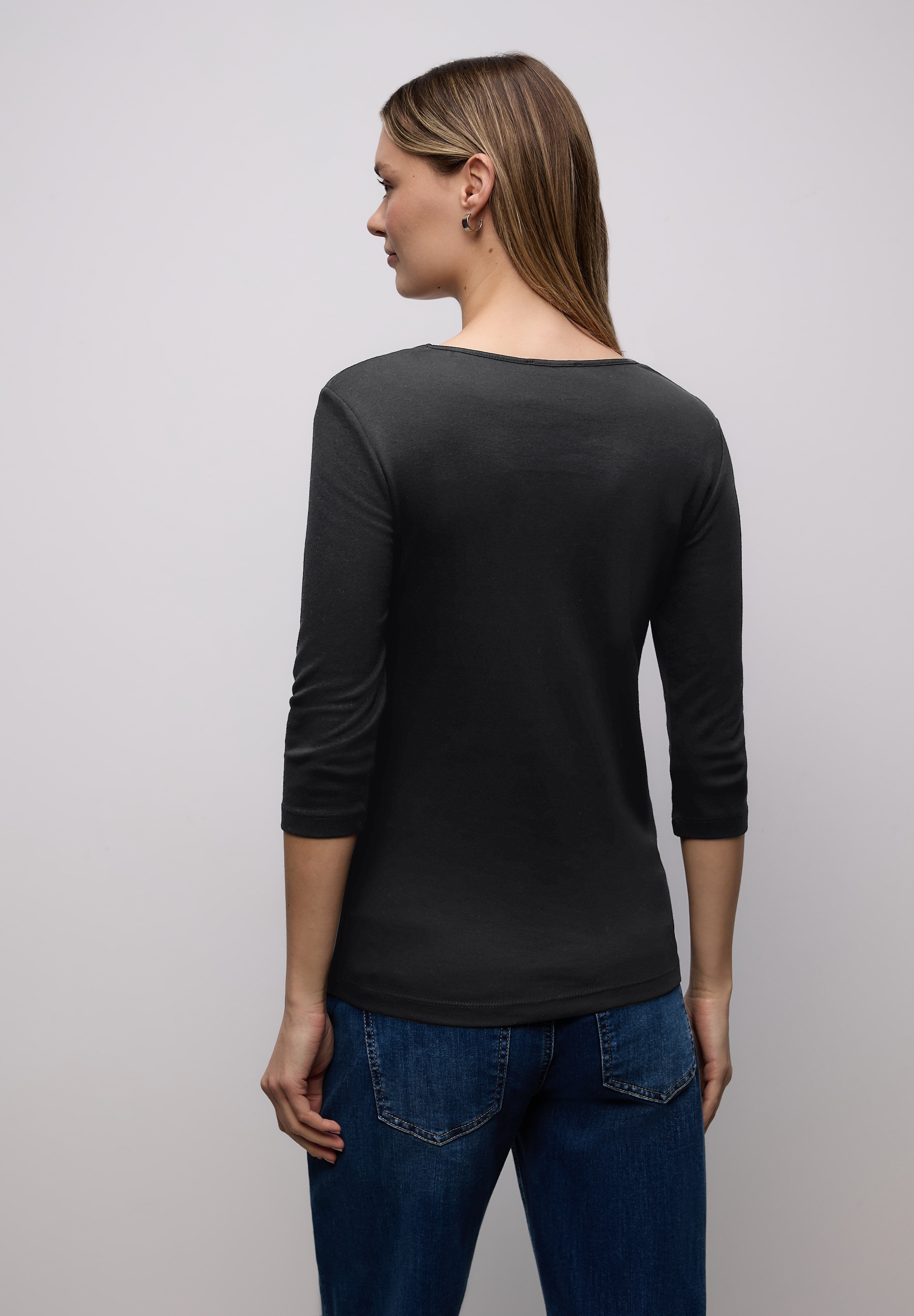 STREET ONE 3/4-Arm-Shirt »Style ADA« mit Herzausschnitt