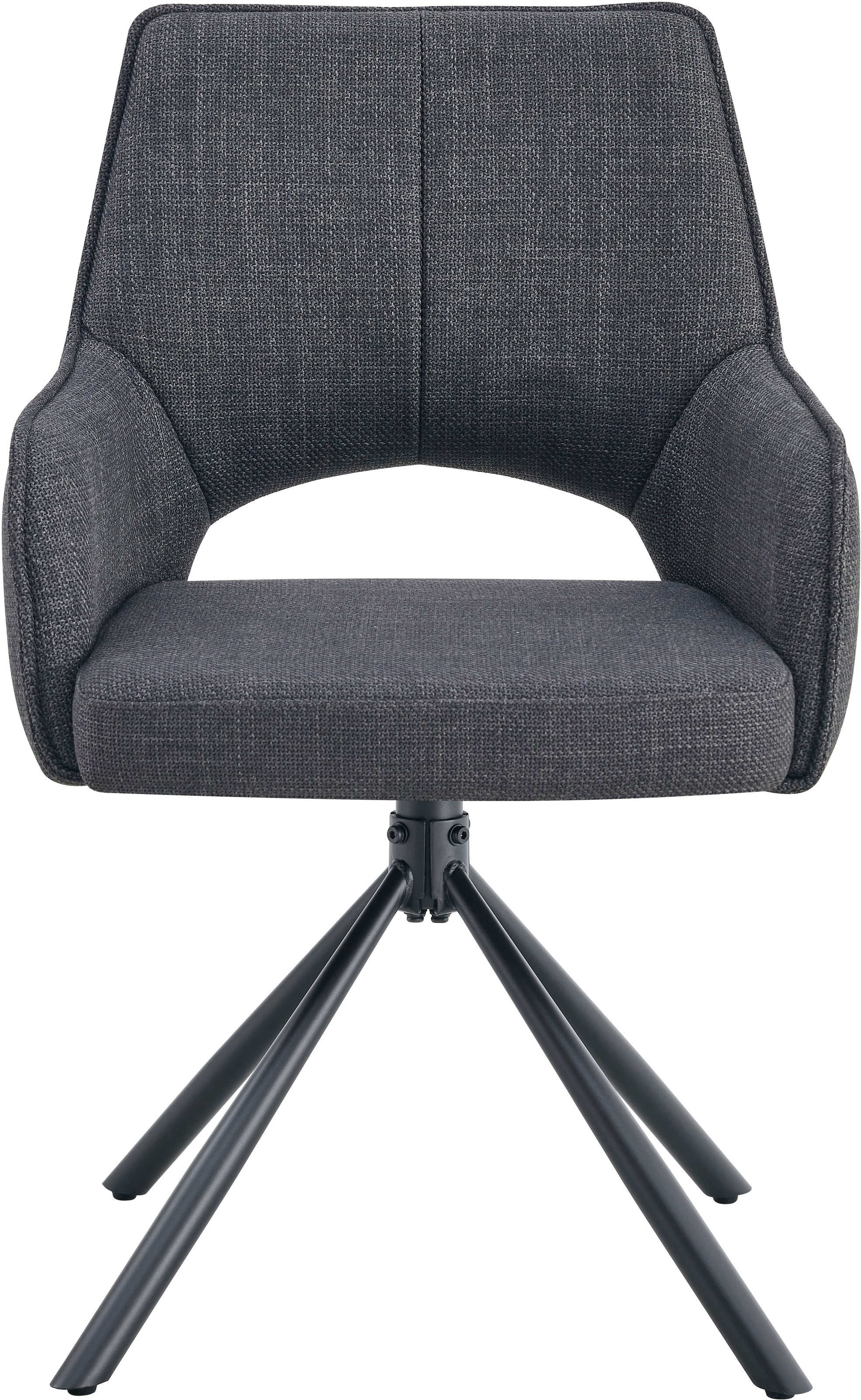 Home affaire Chaise pivotante »BELLEVILLE, 2er Set, mit Metallgestell in matt schwarz« (Set) 2 cuis