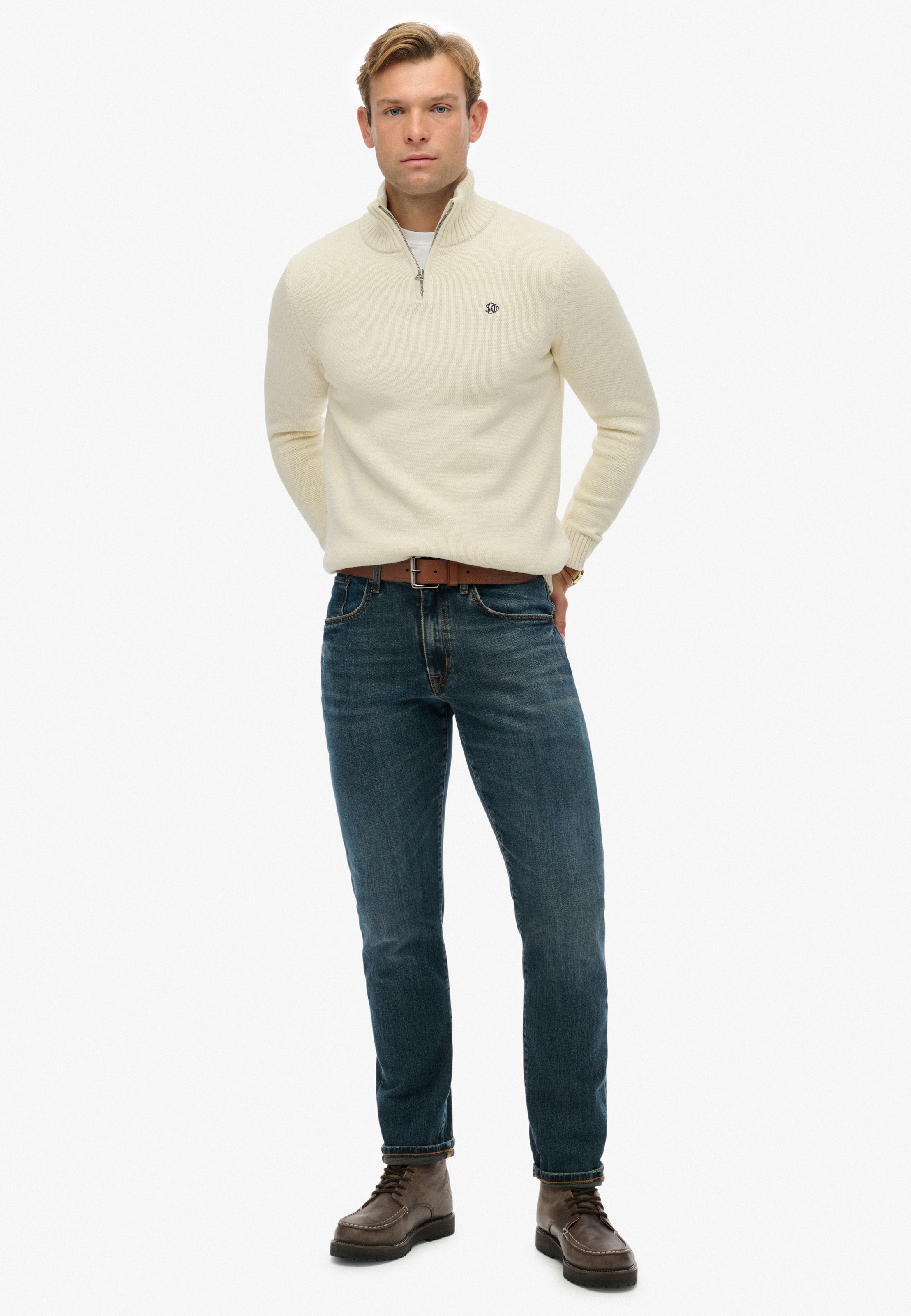 Superdry Pull en tricot »COTTON KNIT HENLEY«