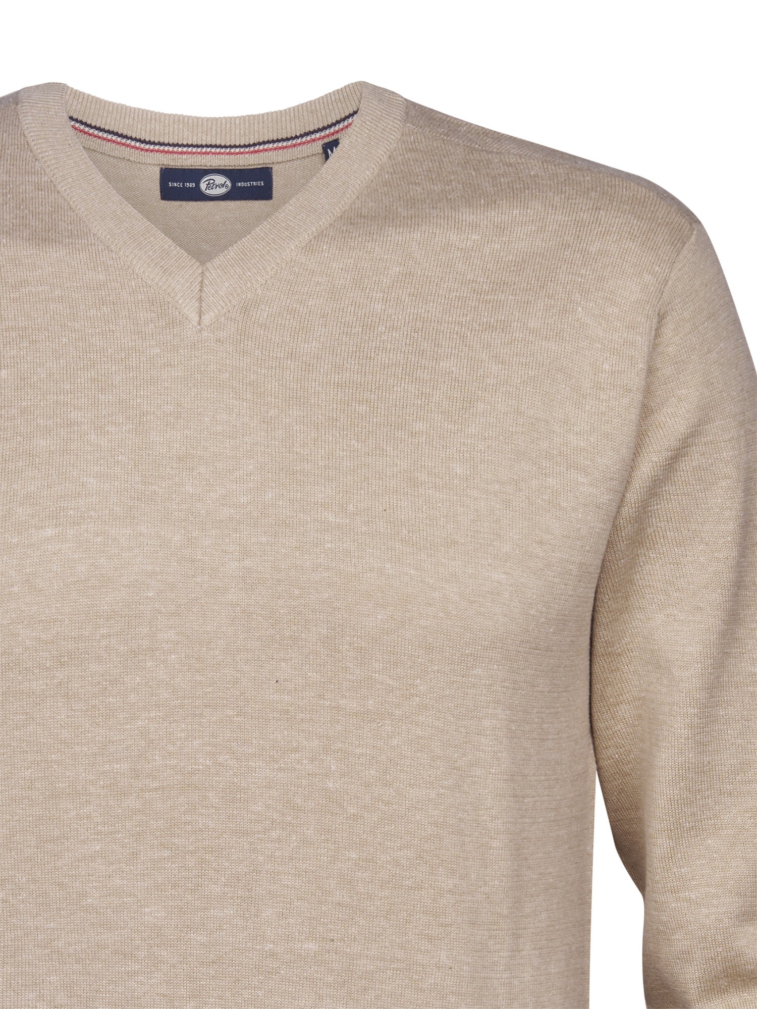 Petrol Industries Pull col V »V-Neck Basi« Materialmix mit Baumwollanteil