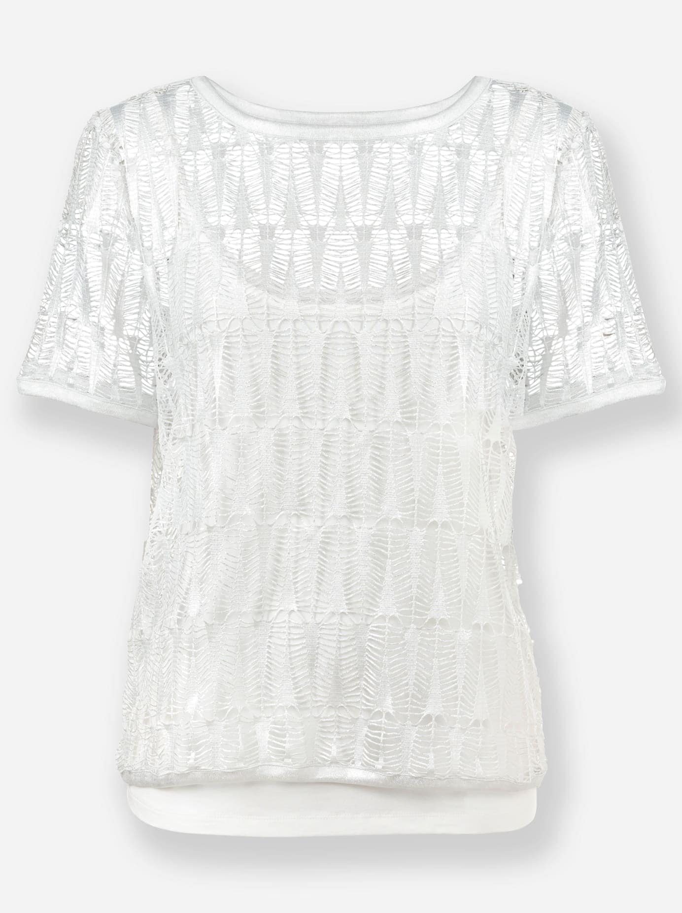 heine T-shirt à manches courtes »Spitzenshirt« 1 cuis