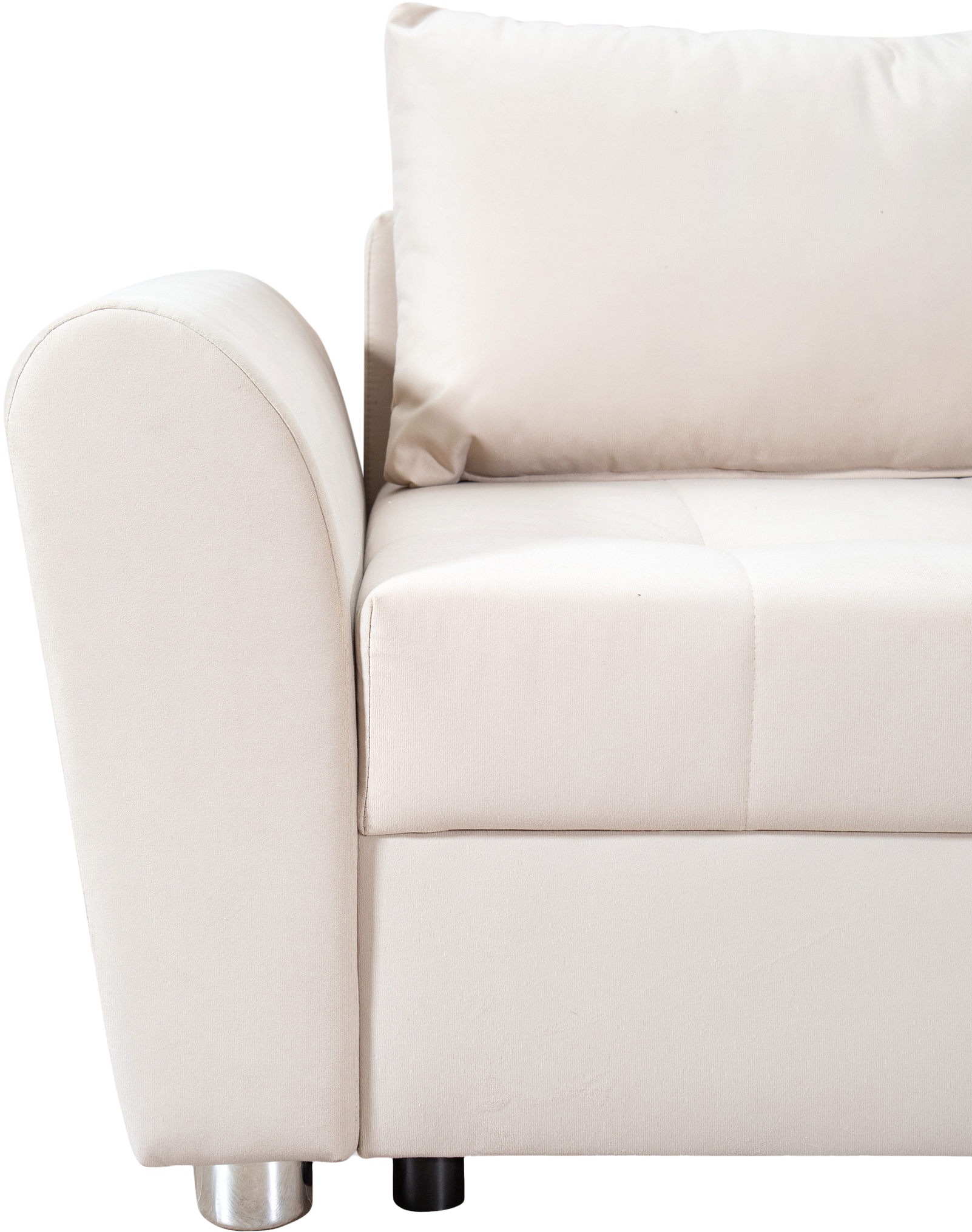 COLLECTION AB Canapé d'angle »Jana L-Form, B: 220 cm« Bettfunktion, Bettkasten & 1 Zierkissen, Federkern