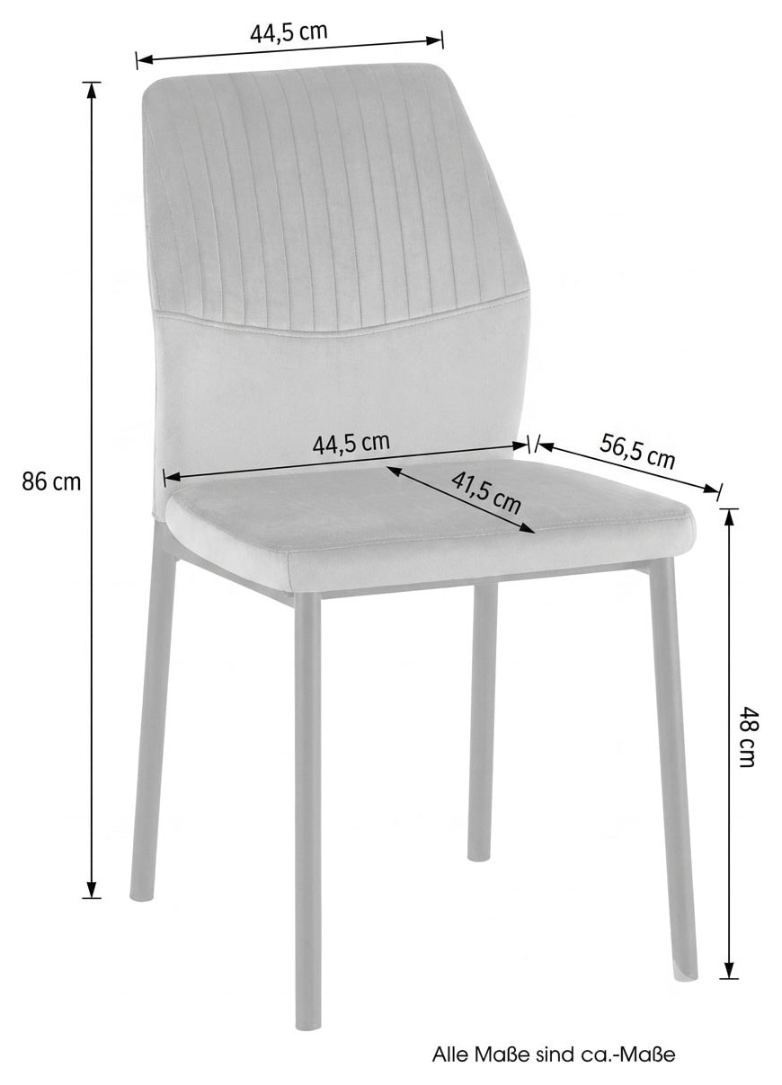 GOODproduct Ensemble de salle à manger »Nora« Ensemble, 5 tlg. avec 4 chaises confortables, table à manger en pierre frittée aspect céramique