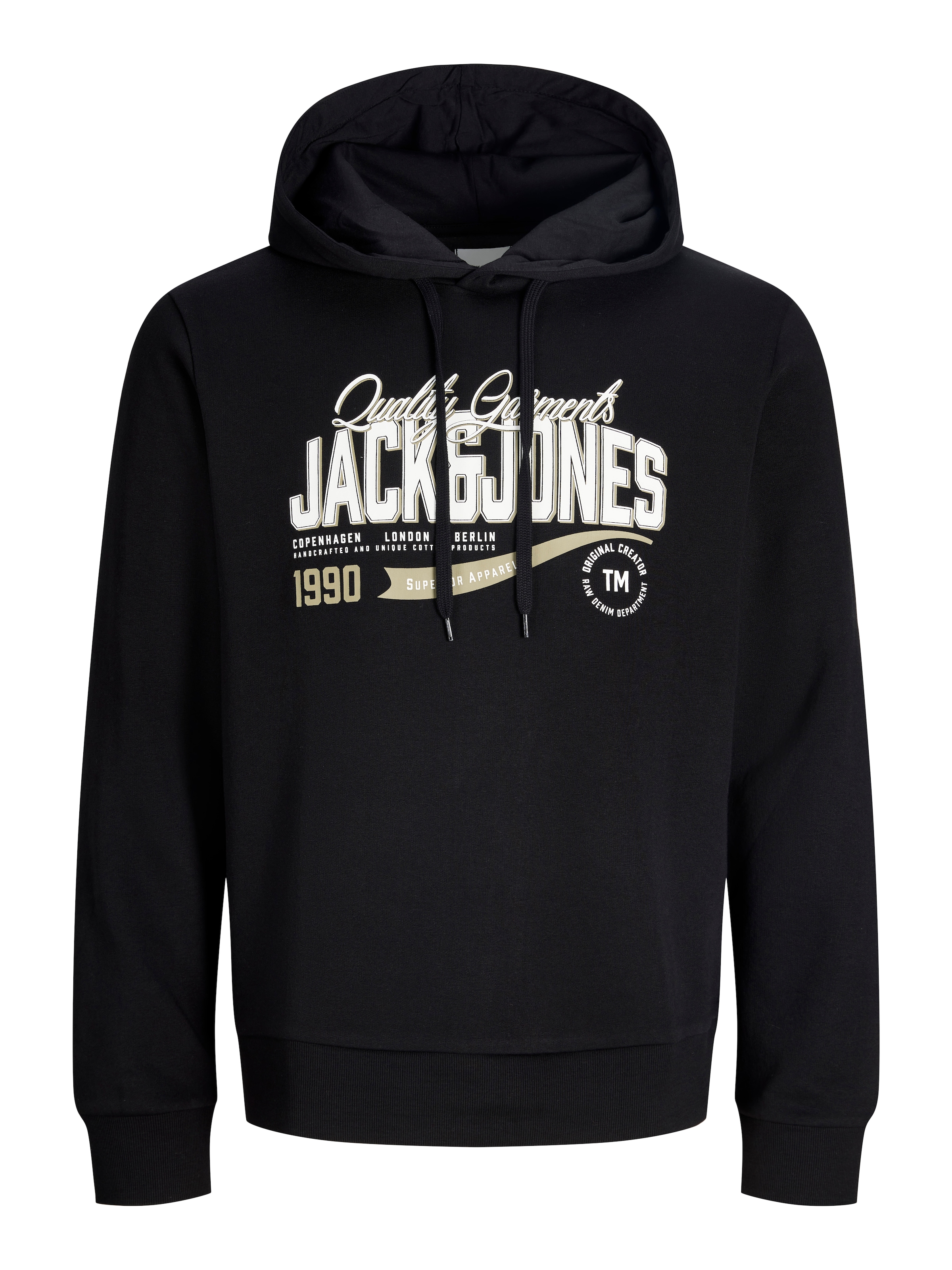 Jack & Jones PlusSize Sweat à capuche »JJELOGO SWEAT HOOD 2 COL AW26 SN PLS«, mélange coton, coupe normale

