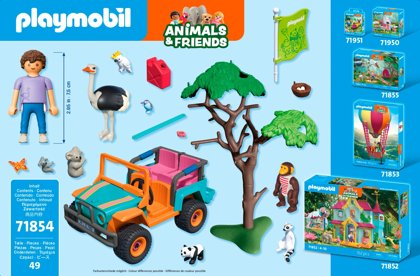 Playmobil® Jeu de construction »Bunter Geländewagen (71854), Animals & Friends« Made in Europe
