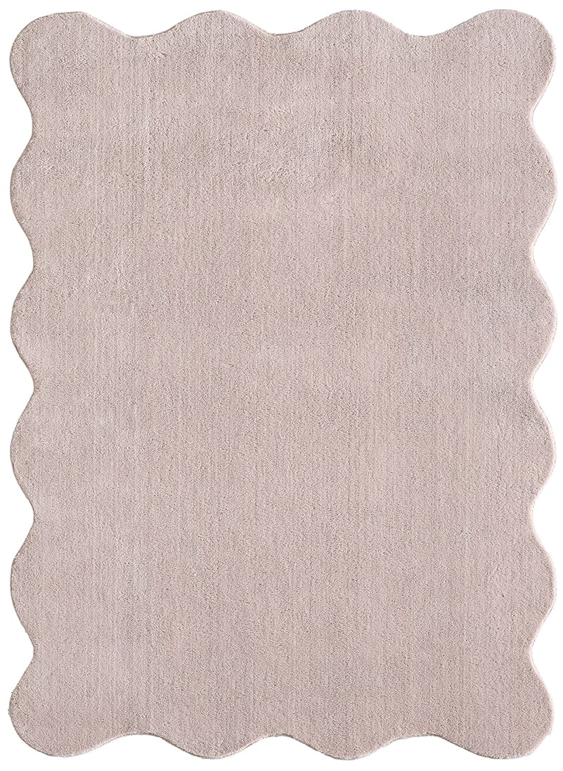 the carpet Teppich »Relax Scallop kuschelig & Super Soft,« wellenförmig Anti-Rutsch Unterseite, Waschbar bis 30 Grad, Felloptik,
