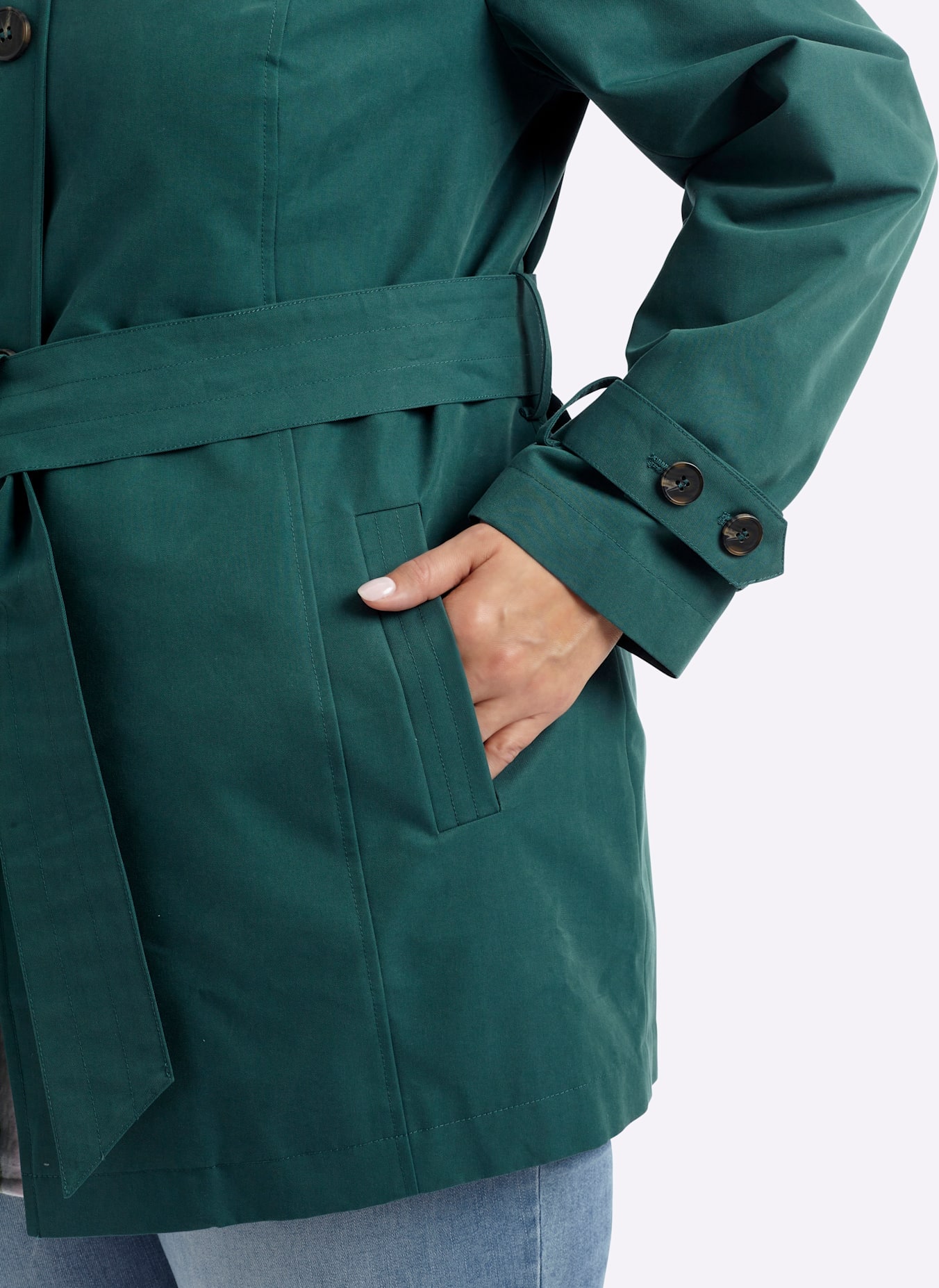 Sheego Veste longue mit Kapuze