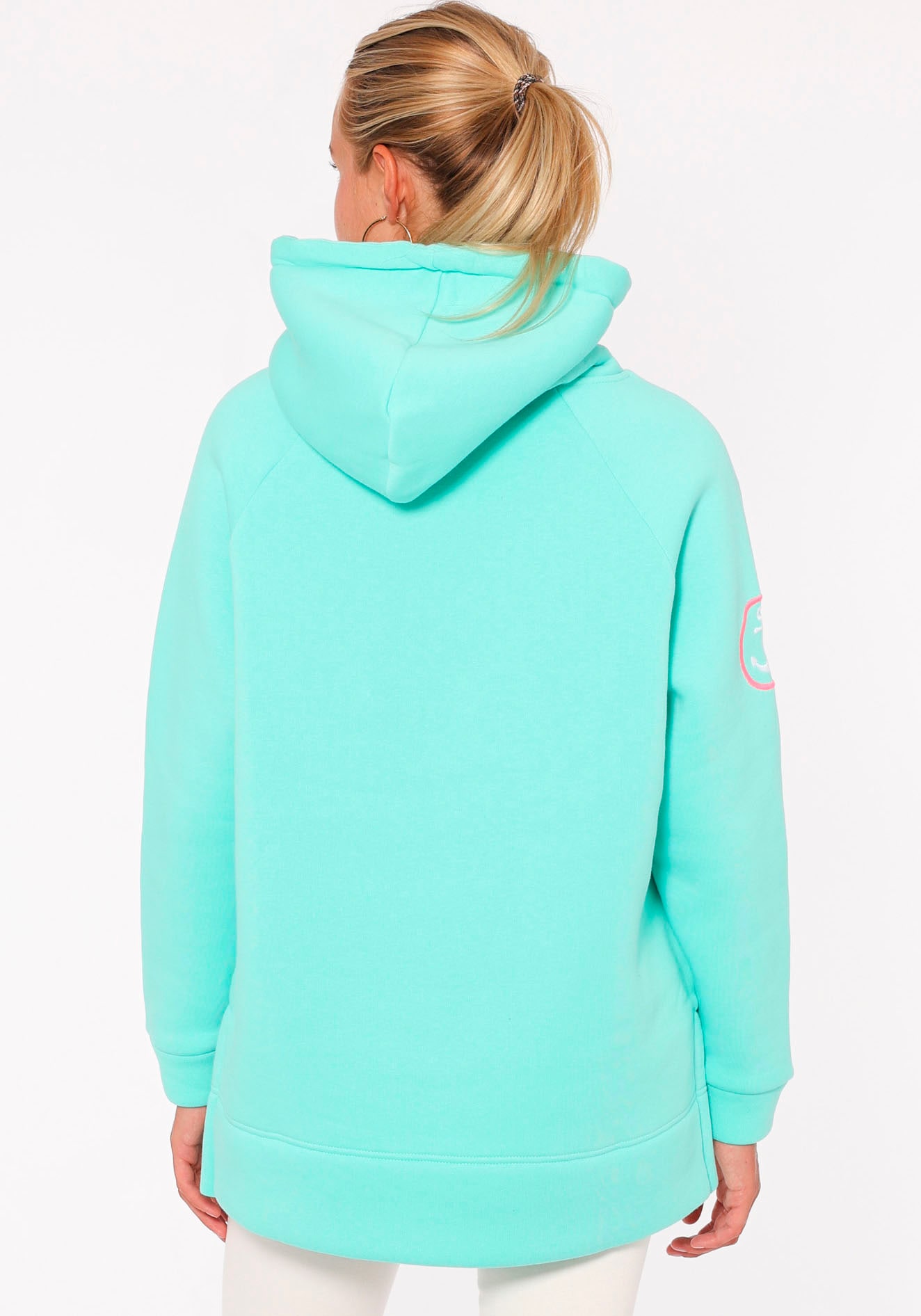 Zwillingsherz Hoodie »Meer Strand Küste«, mit Kapuze, Pailletten-Schriftzug und aufgesticktem Anker-Motiv
