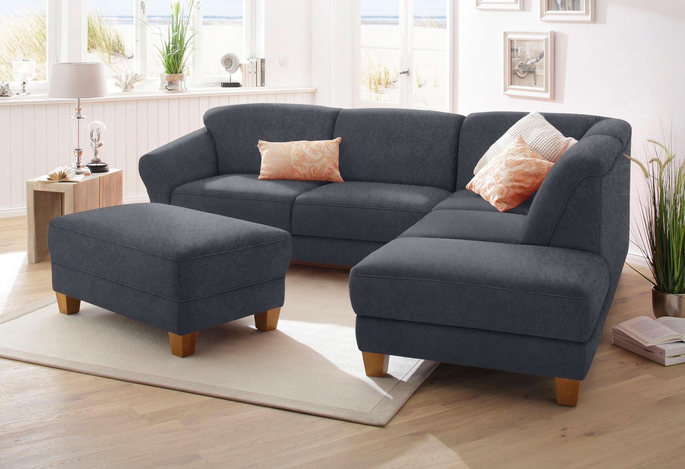 Home affaire Ecksofa »Gotland L-Form« wahlweise mit Sitztiefenverstellung + Bettkasten