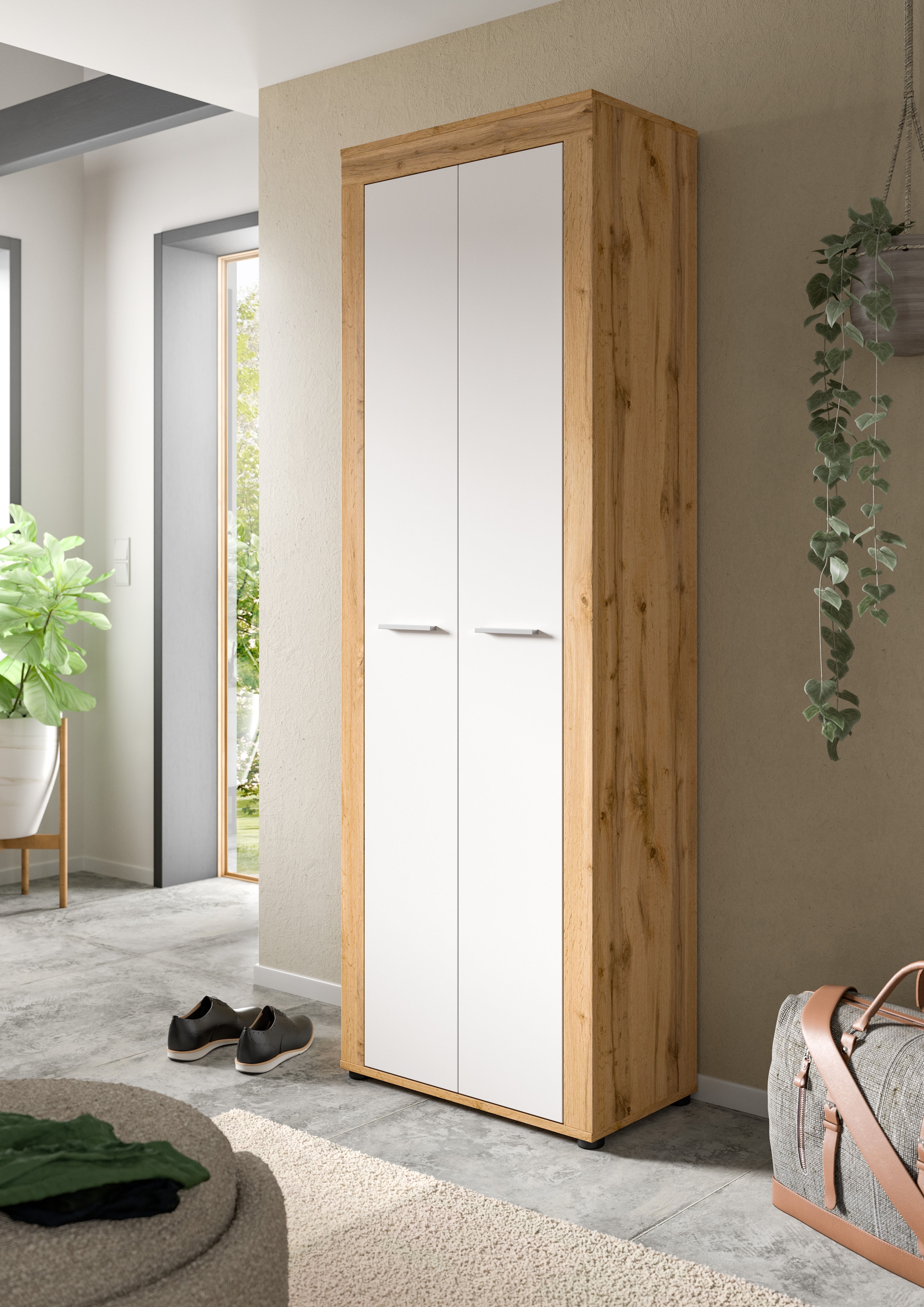 Home affaire Schuhschrank »Aosta« 1 Stk. tlg. Schuhschrank, Höhe 191 cm, 11 Fächer, Garderobenschrank, Flur, Diele