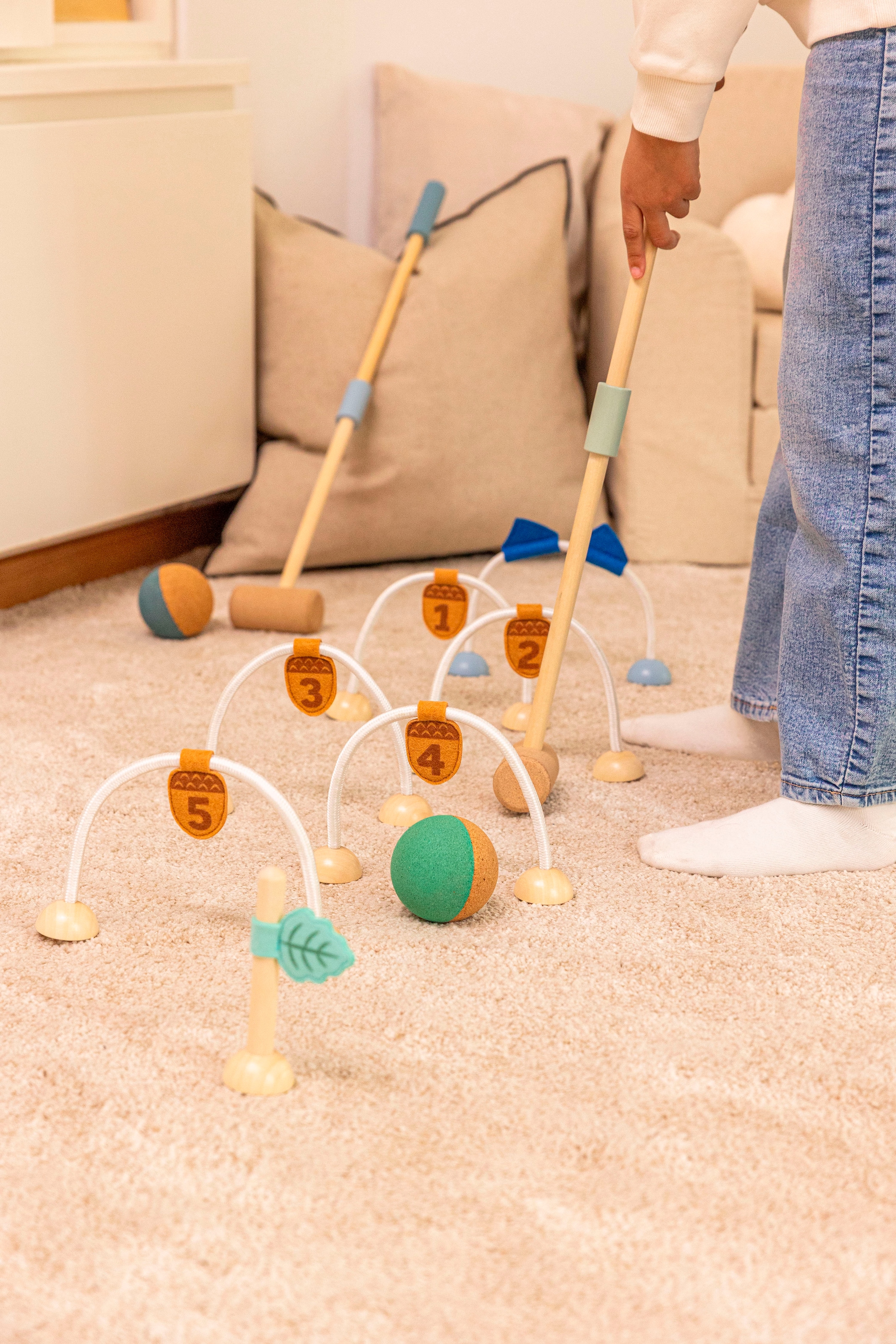 KORKO Spiel »Krocket-Set, Mini Mallets​« Made in Europe