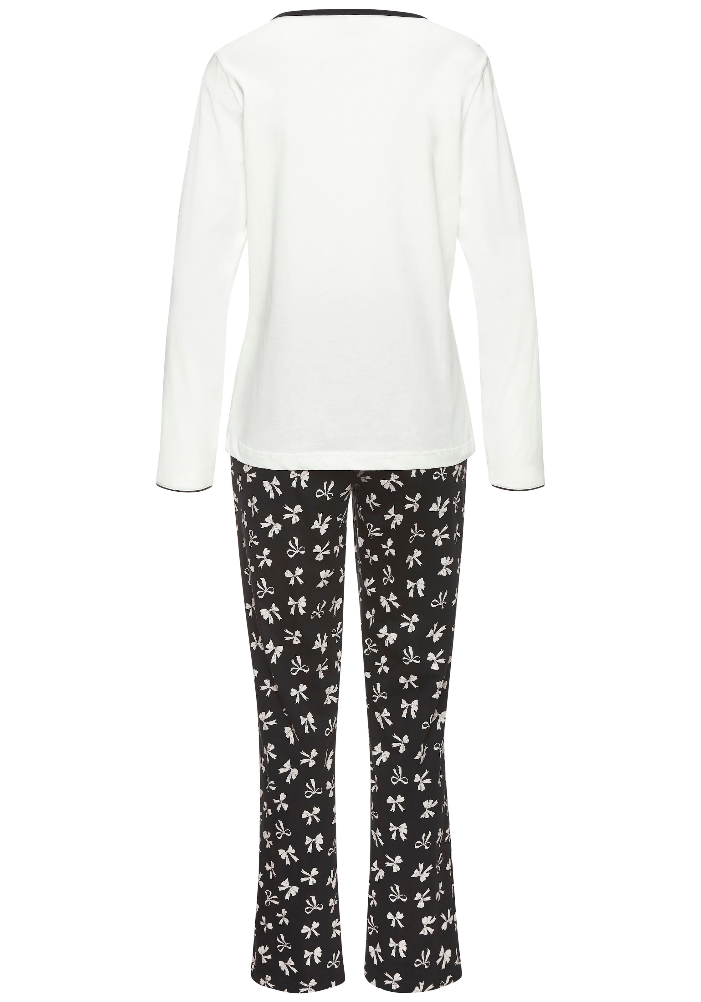 Vivance Dreams Pyjama Set, 2 pièces Mit süssem Schleifenmuster