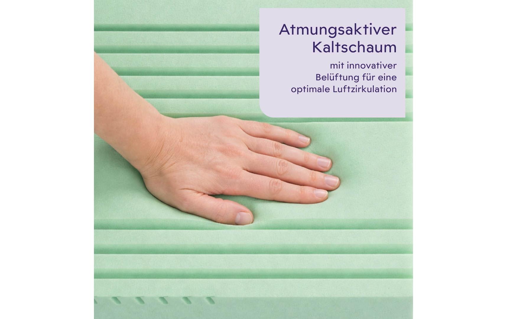 Träumeland Matelas en mousse froide »Graz, Naturfaser« 20 cm hoch 1 cuis tlg. Kaltschaummatratze mit 7-Zonen-Komfortschnitt
