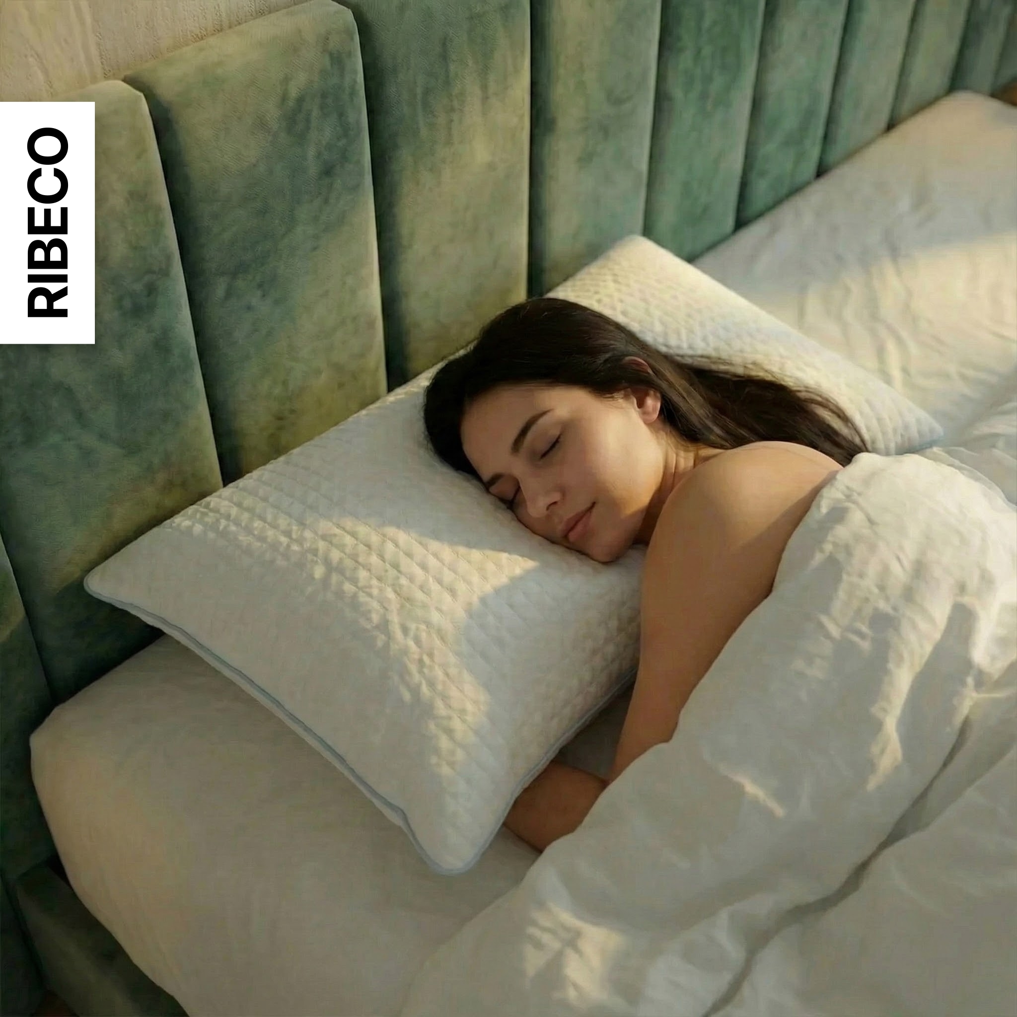 RIBECO Oreiller »Olaf, 40x80 & 80x80 cm erhältlich« Füllung: Polyester 1 cuis tlg. mit kühlender Sommer- und weicher Winterseite!