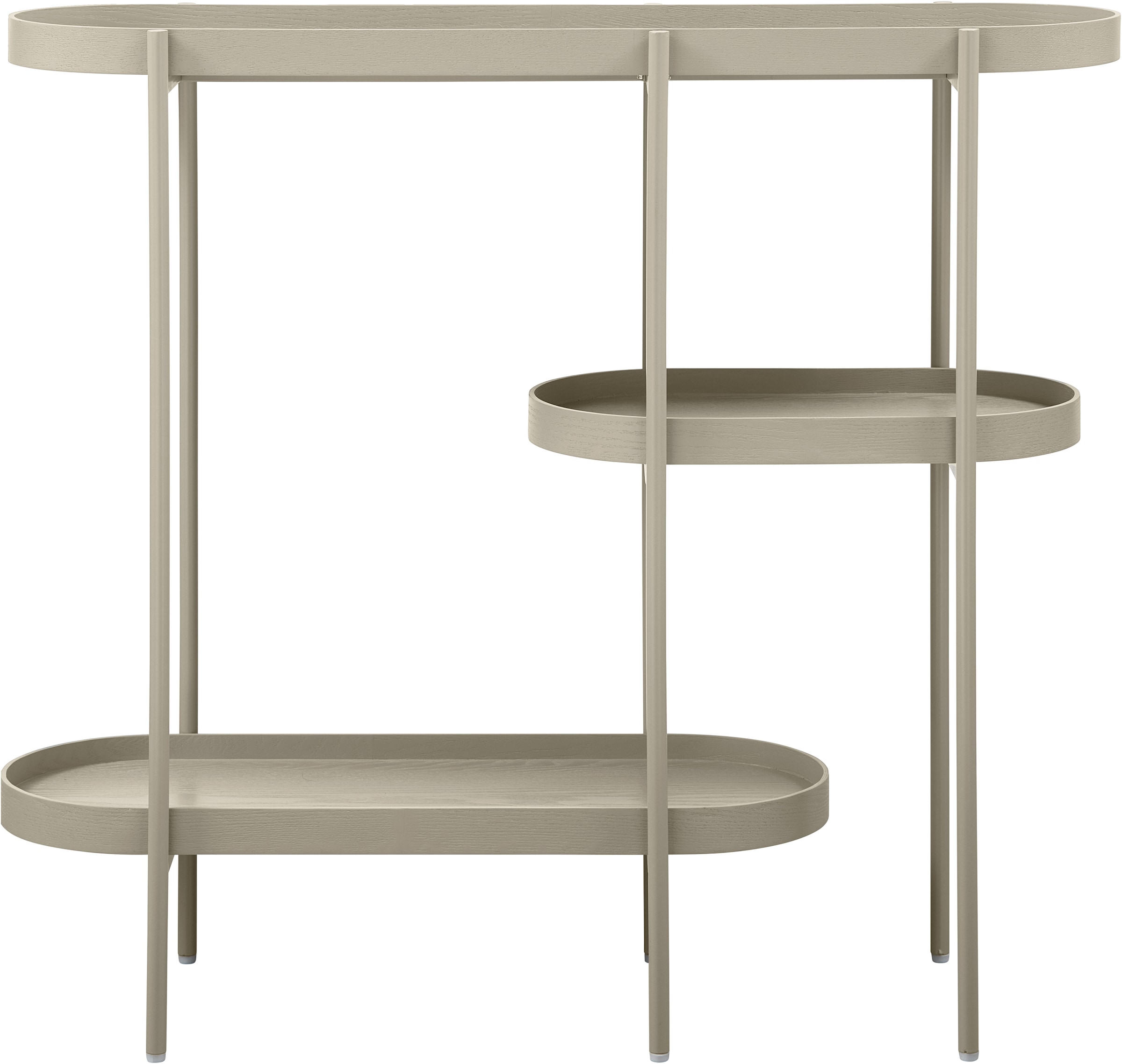WOOOD Table d'appoint »Noan aus MDF mit pulverbeschichtetem Metallgestell, 90 x 28 x 80 cm« capacité de charge 5 kg par niveau, tube de cadre Ø 1,5 cm