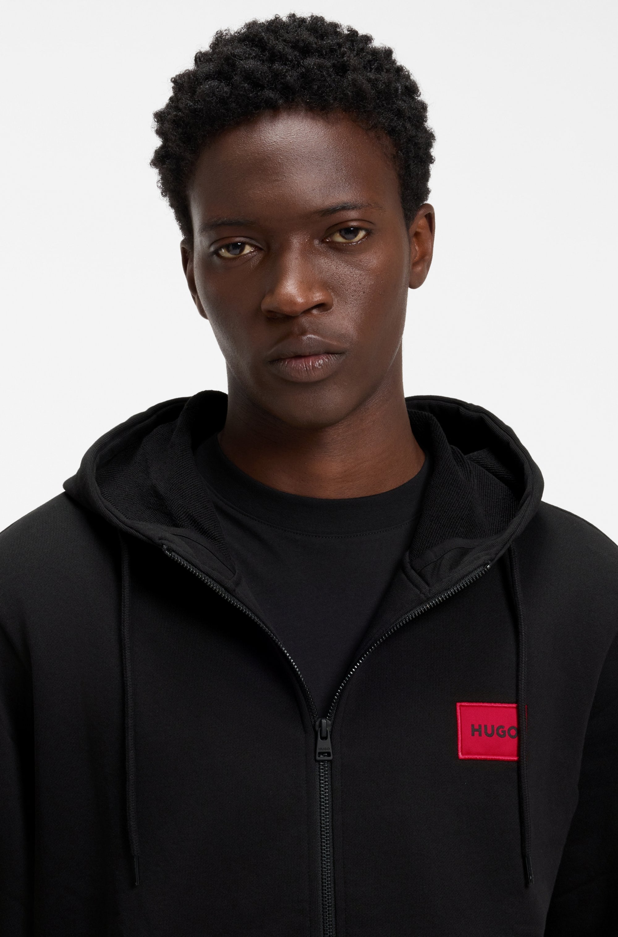 HUGO Sweat à capuche »Daple« Capuche avec cordon, coupe régulière, label tissé HUGO