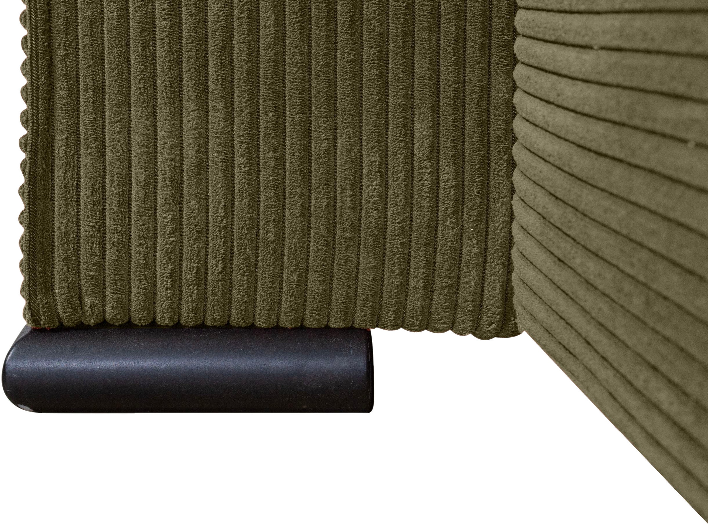 COLLECTION AB Paysage de salon »Manhattan U-Form, B: 313 cm, in Breit- oder Normalcord« fonction lit, coffre-lit & coussins décoratifs, ressorts ensachés