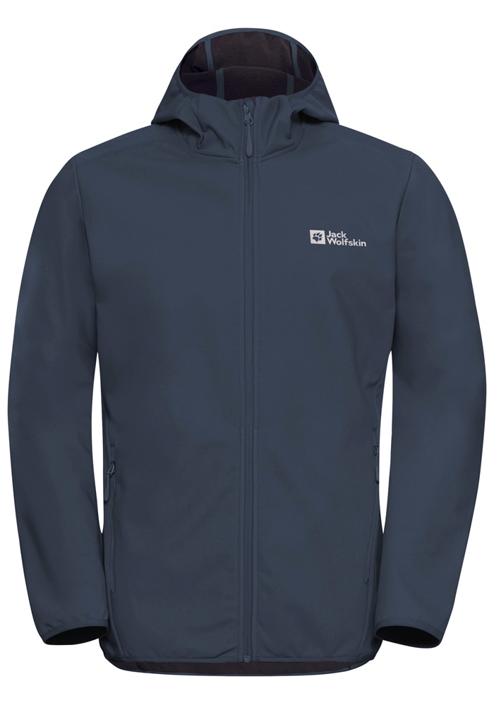 Jack Wolfskin Veste softshell »BORNBERG HOODY M« avec capuche avec capuche, coupe-vent, déperlant, respirant