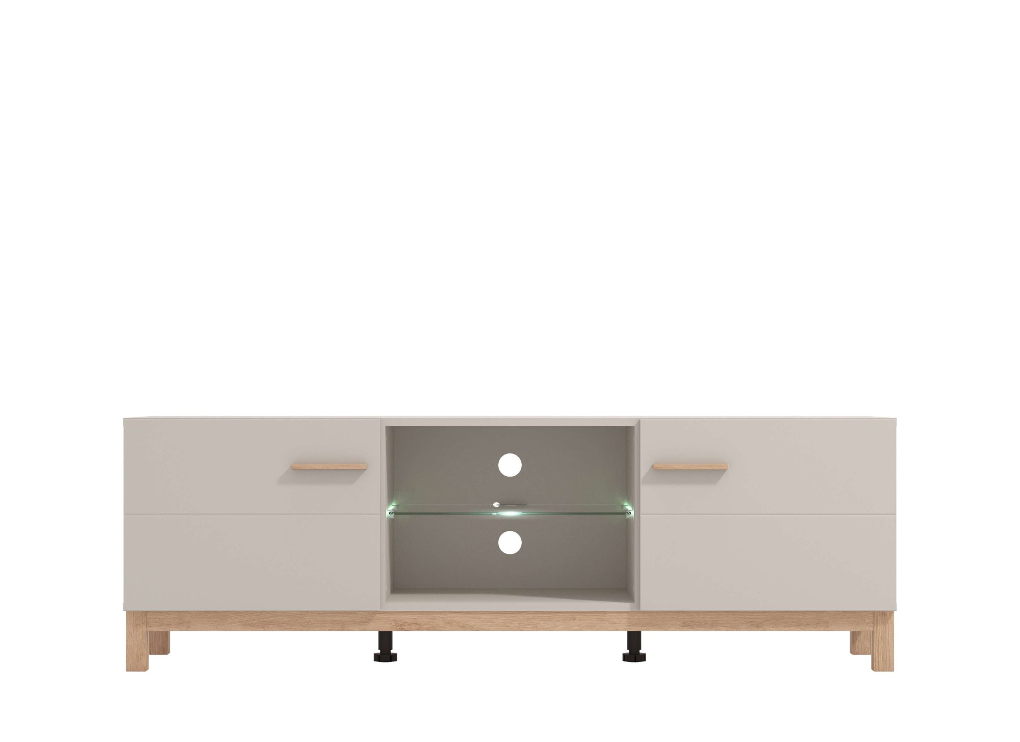 Home affaire Banc TV »Essex, TV-Board, TV-Kommode, TV-Schrank, TV-Unterschrank, TV-Möbel« Elegantes Lowboard (154 cm) in Kaschmir mit viel Stauraum