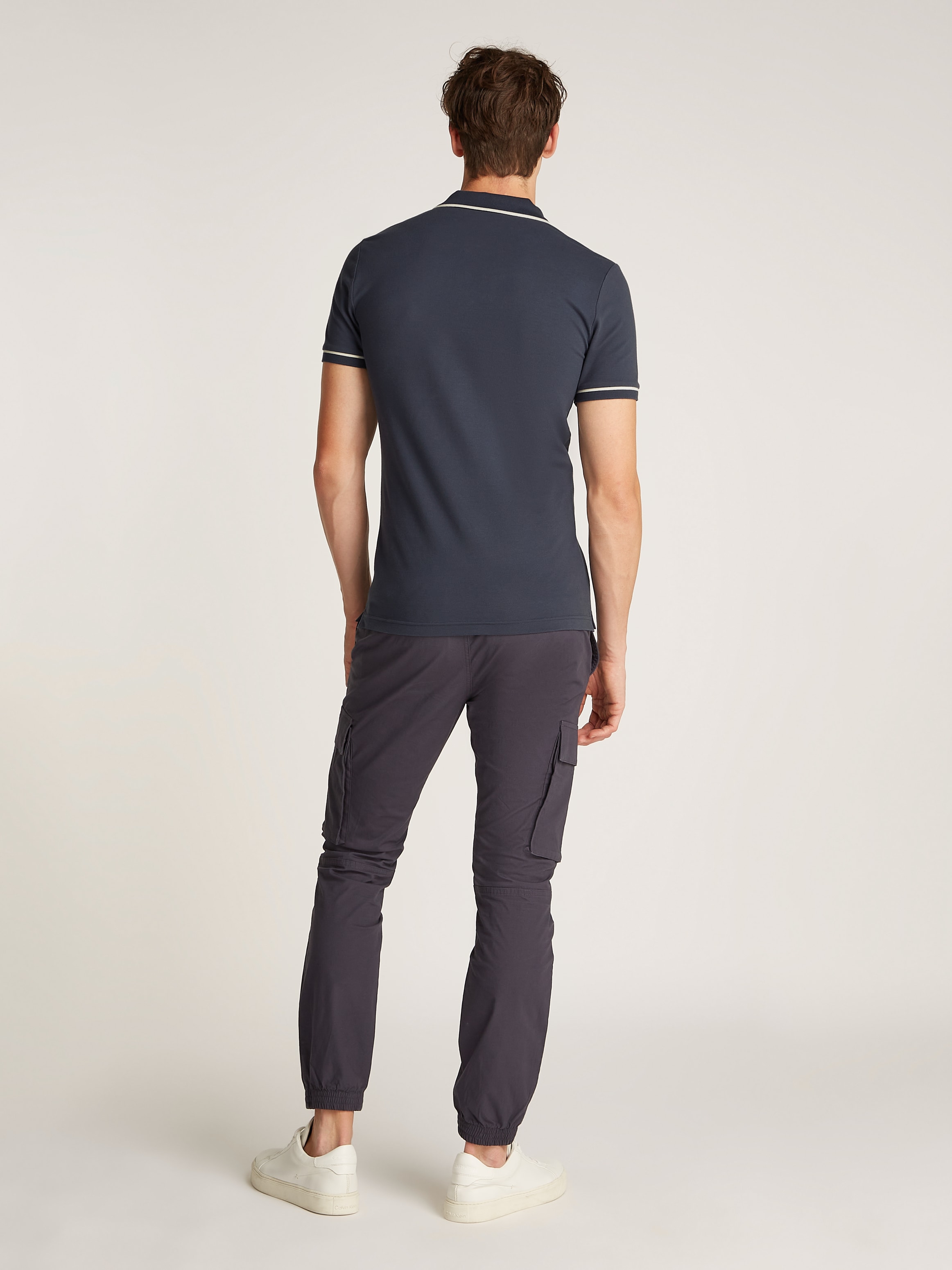 Calvin Klein Jeans Polo »TIPPING SLIM POLO« mit Logomarkenlabel