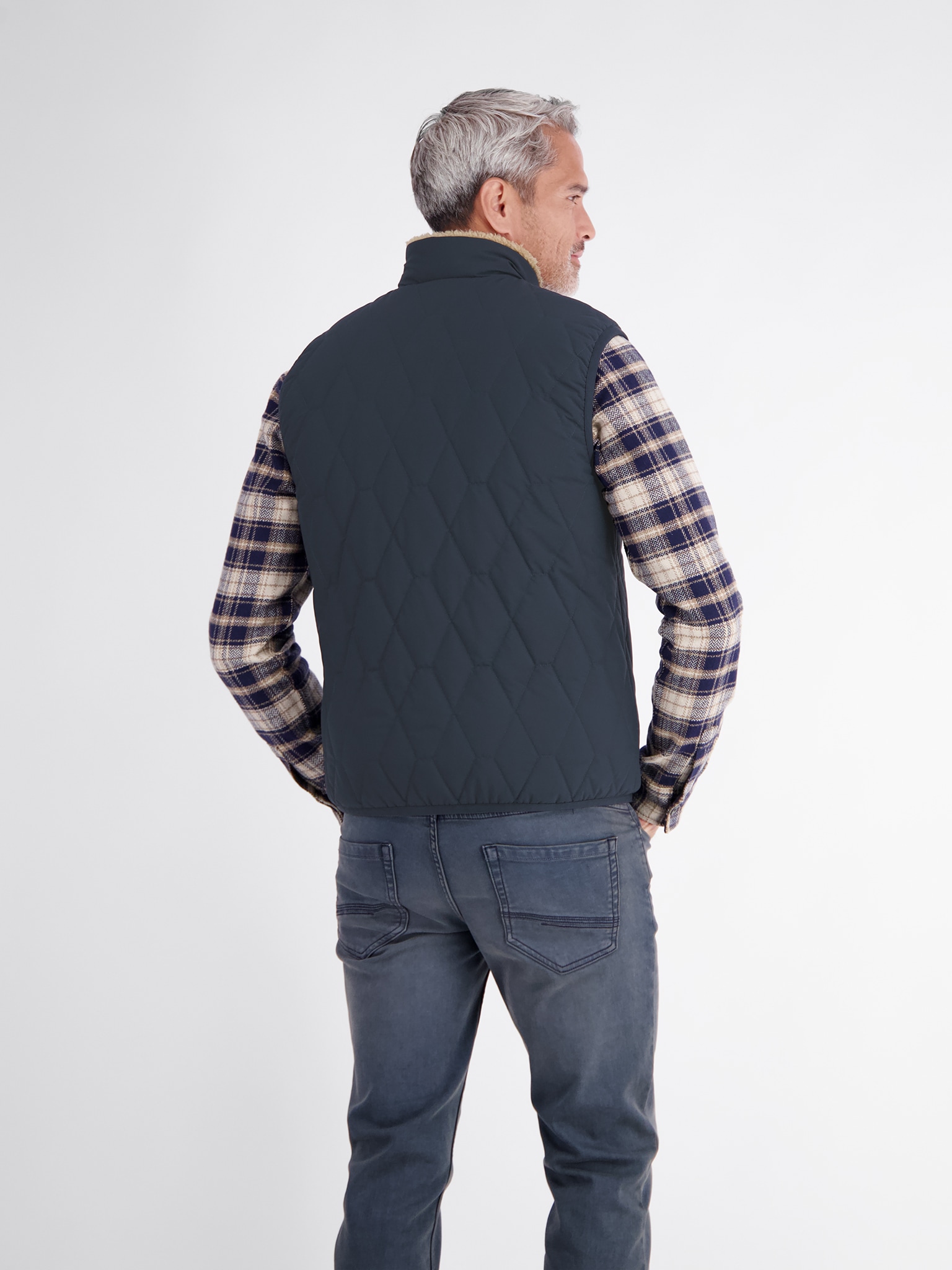 LERROS Gilet réversible avec col montant et fermeture éclair