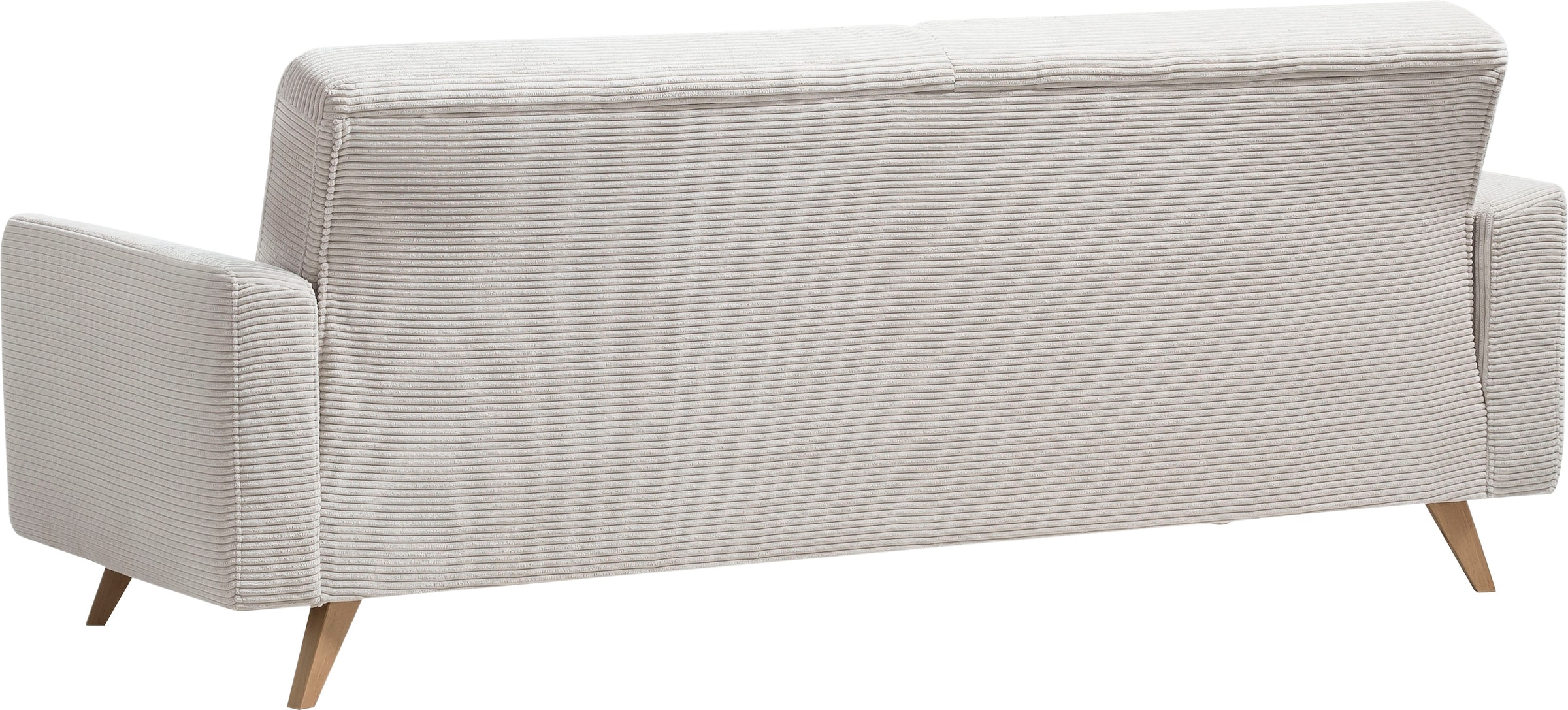 exxpo - sofa fashion 3-Sitzer »Samso, elegant und bequem, aktueller Cord Bezug, Kippcouch« hochwertige Verarbeitung, Schlafsofa inkl. Bettfunktion und Bettkasten