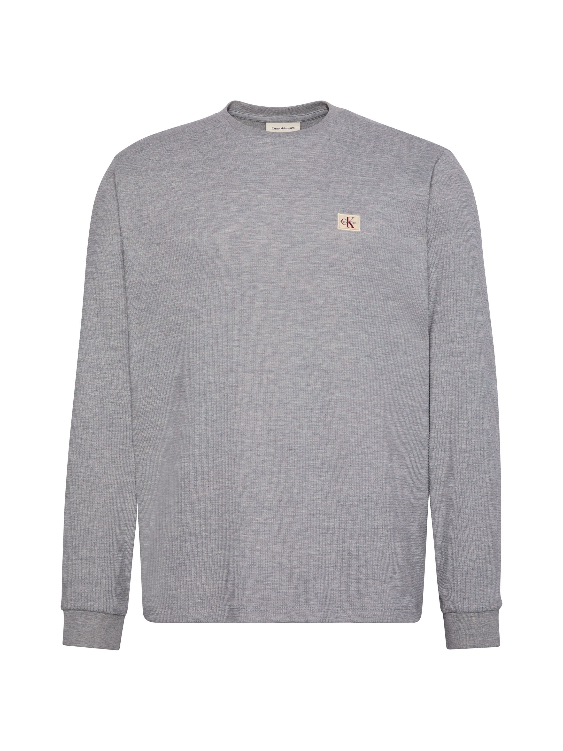 Calvin Klein Jeans T-shirt à manches longues »LS WAFFLE BADGE CREWNK TEE« Mit Rundhalsausschnitt