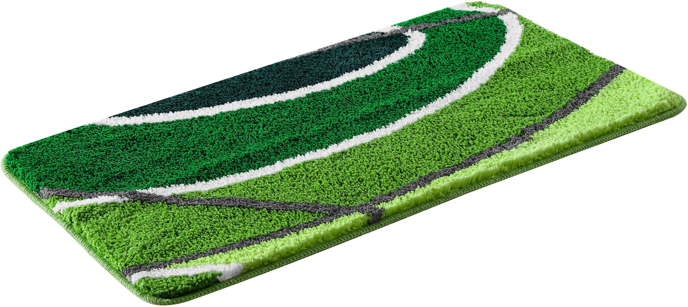 my home Badematte »Juna mit Muster, Badvorleger, Badezimmer Teppich, Duschvorleger« Höhe 20 mm rutschhemmend beschichtet strapazierfähig besonders weich, Design, Badematten, Badteppich