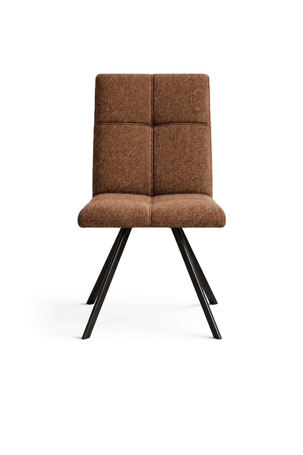 Home affaire Esszimmerstuhl »Mia Essstuhl, Wohnstuhl, Polsterstuhl, 4-Fussstuhl« (Set) 2 Stk.mit schwarz pulverbeschichteten Metallbeinen, gepolstert, modern