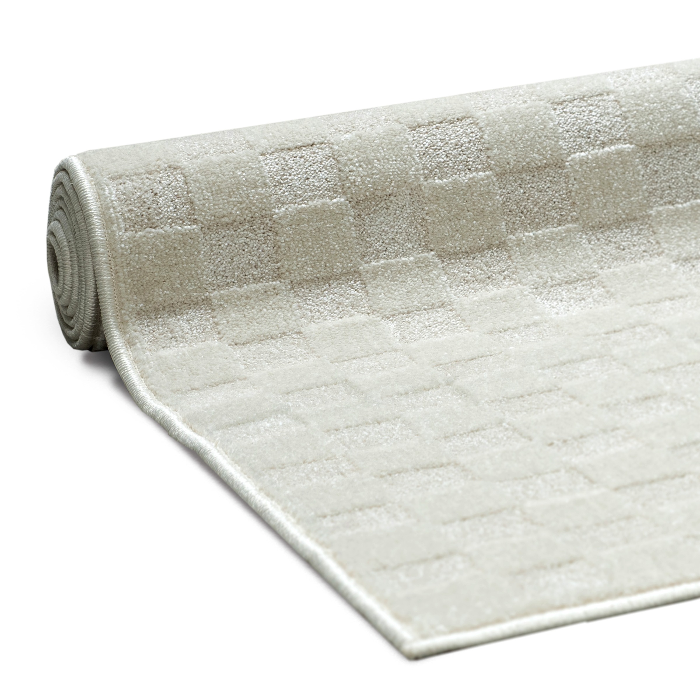 my home Teppich »Lummia, Schachbrett-Design in Hoch-Tief-Struktur« rechteckig 9 mm Höhe 3D-Effekt, softer Kurzflor, pflegeleicht, Scandi-Look