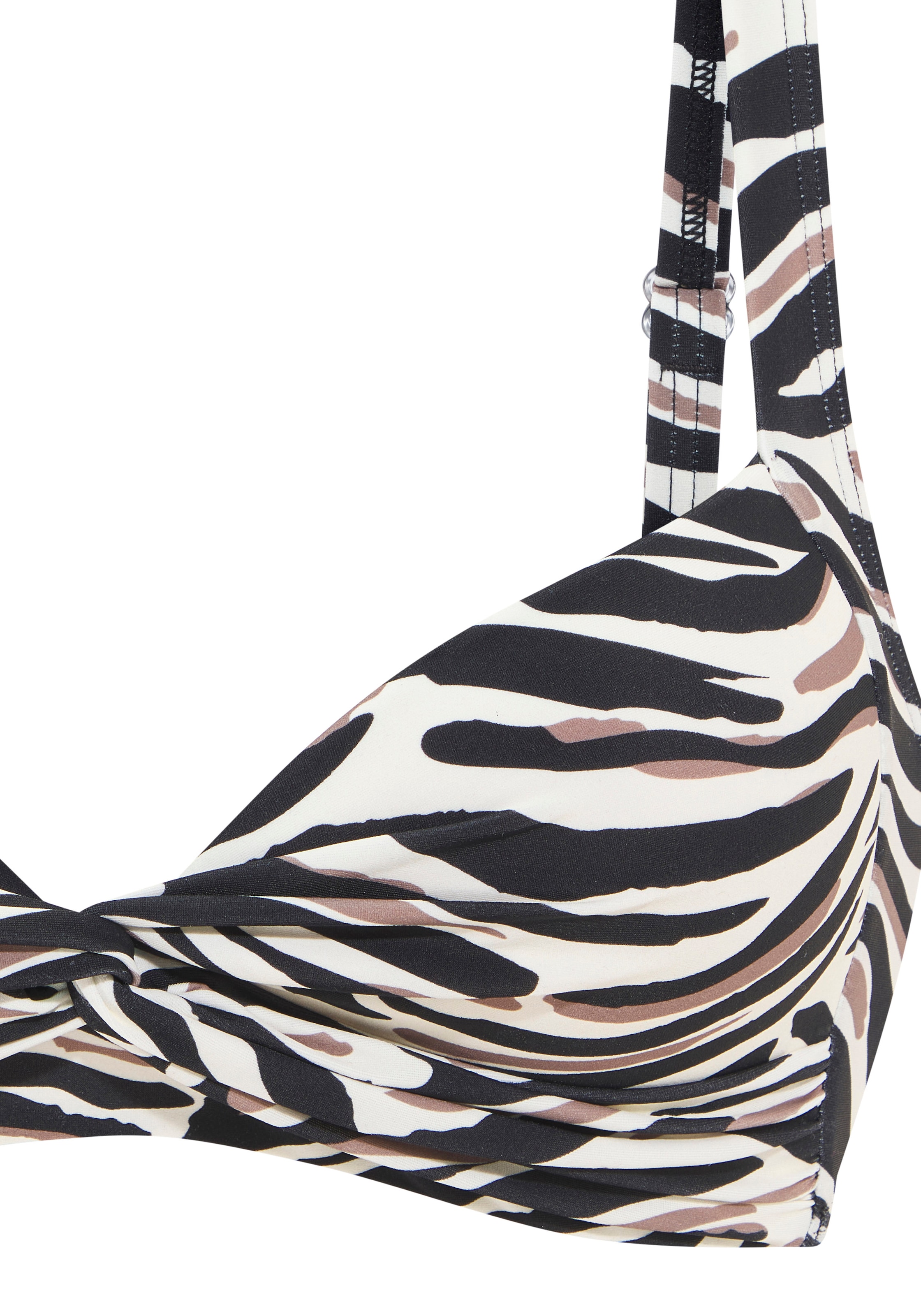 LASCANA Top bikini bustier »Debbie« mit abstraktem Animal-Print