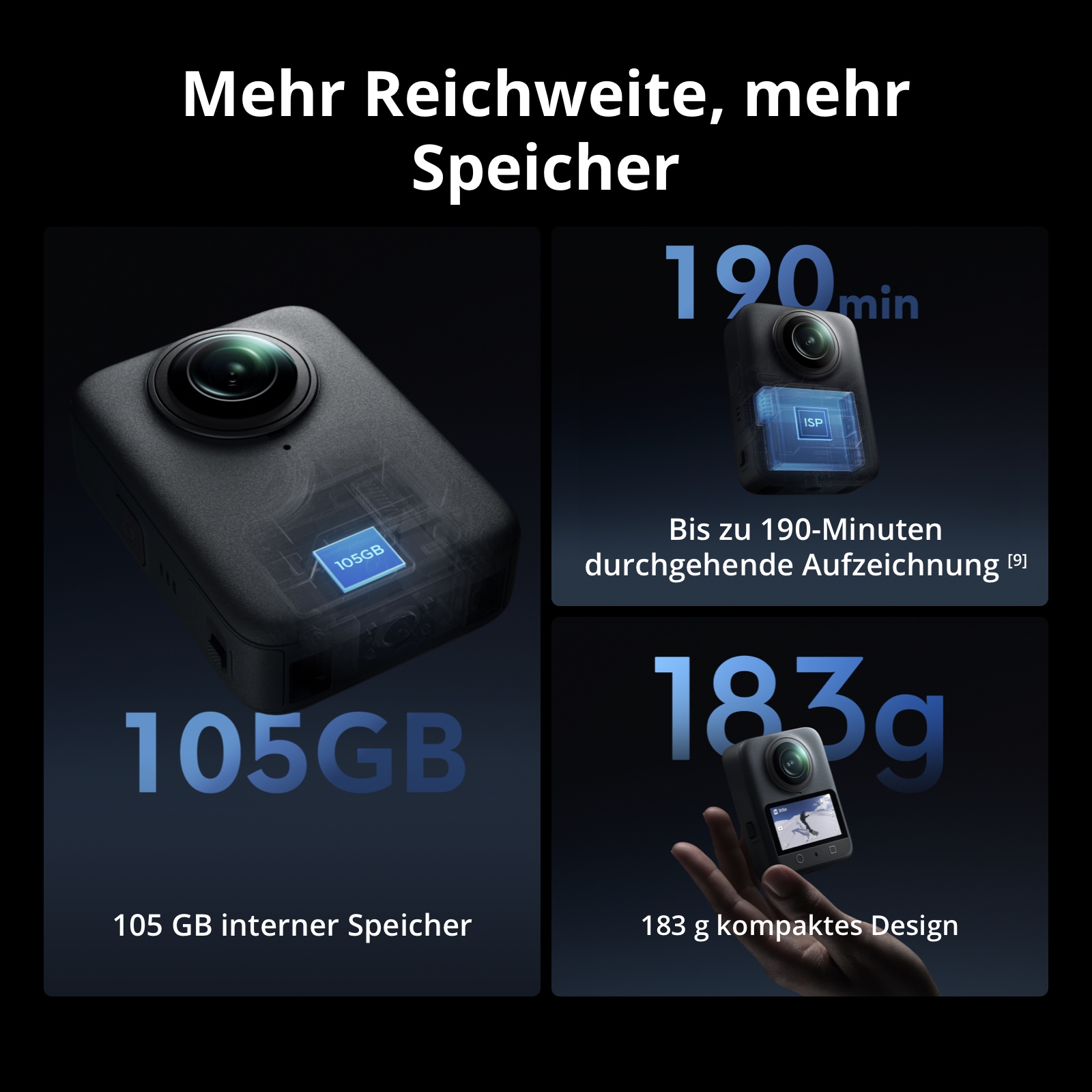 DJI Action-Cam »Osmo 360 Standard Combo« 8K 360°-Kamera