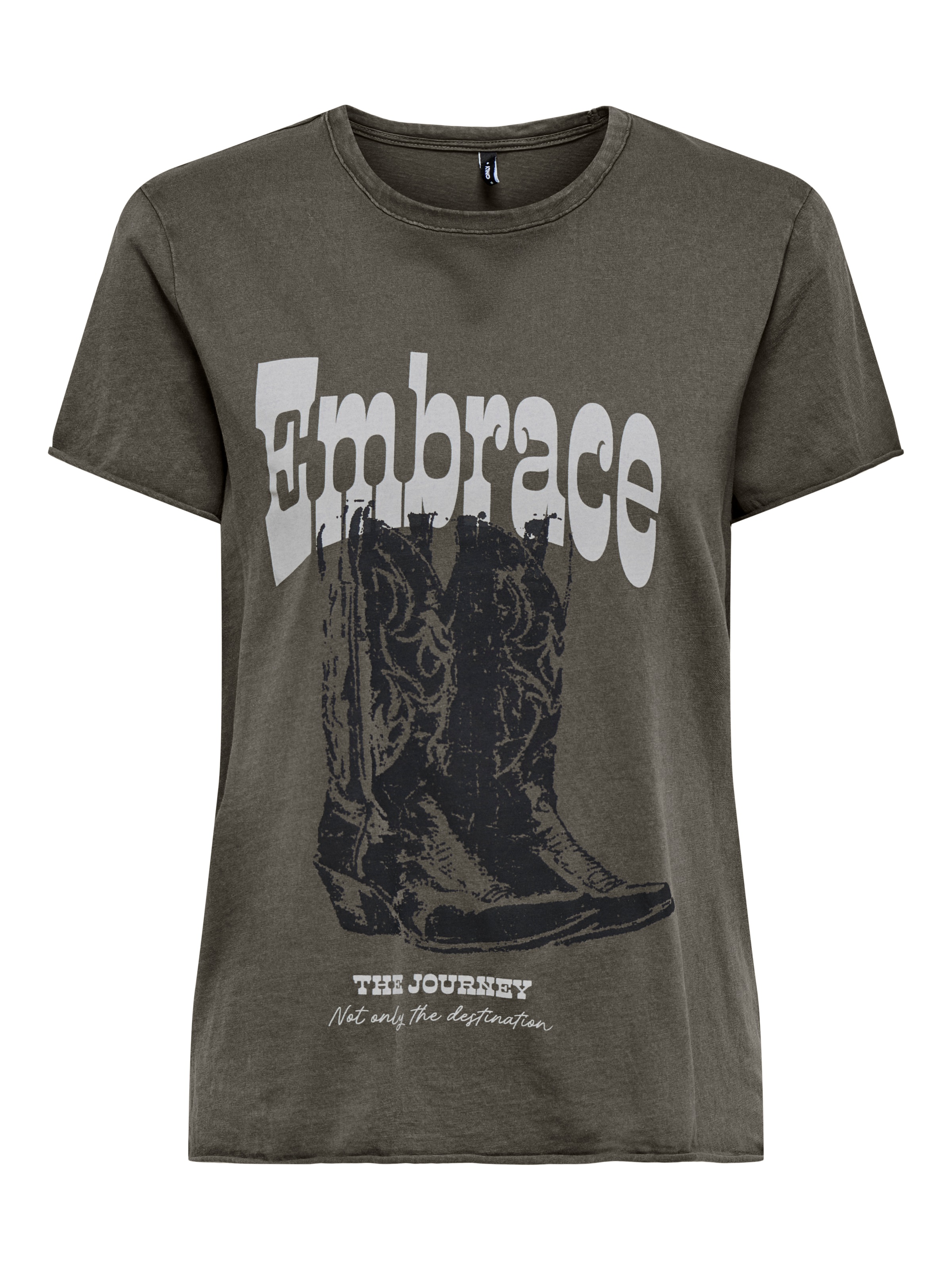 ONLY Shirt à col rond »ONLLUCY REG S/S TOP JRS NOOS«, unterschiedlich bedruckt
