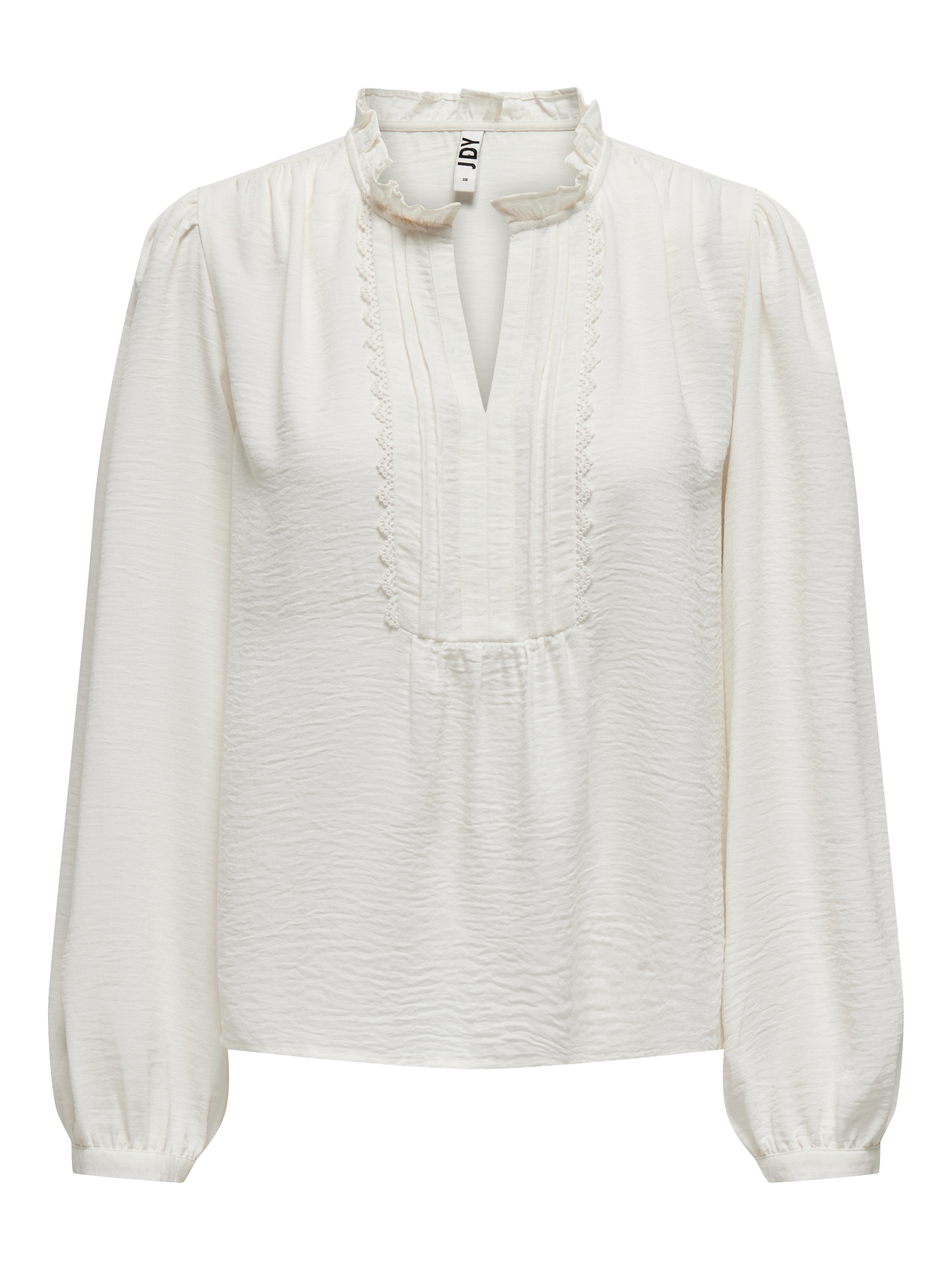 JDY Langarmbluse »JDYRACHEL LIFE L/S PINTUCK TOP WVN NOOS« im romantischen Look mit Spitzenbordüre