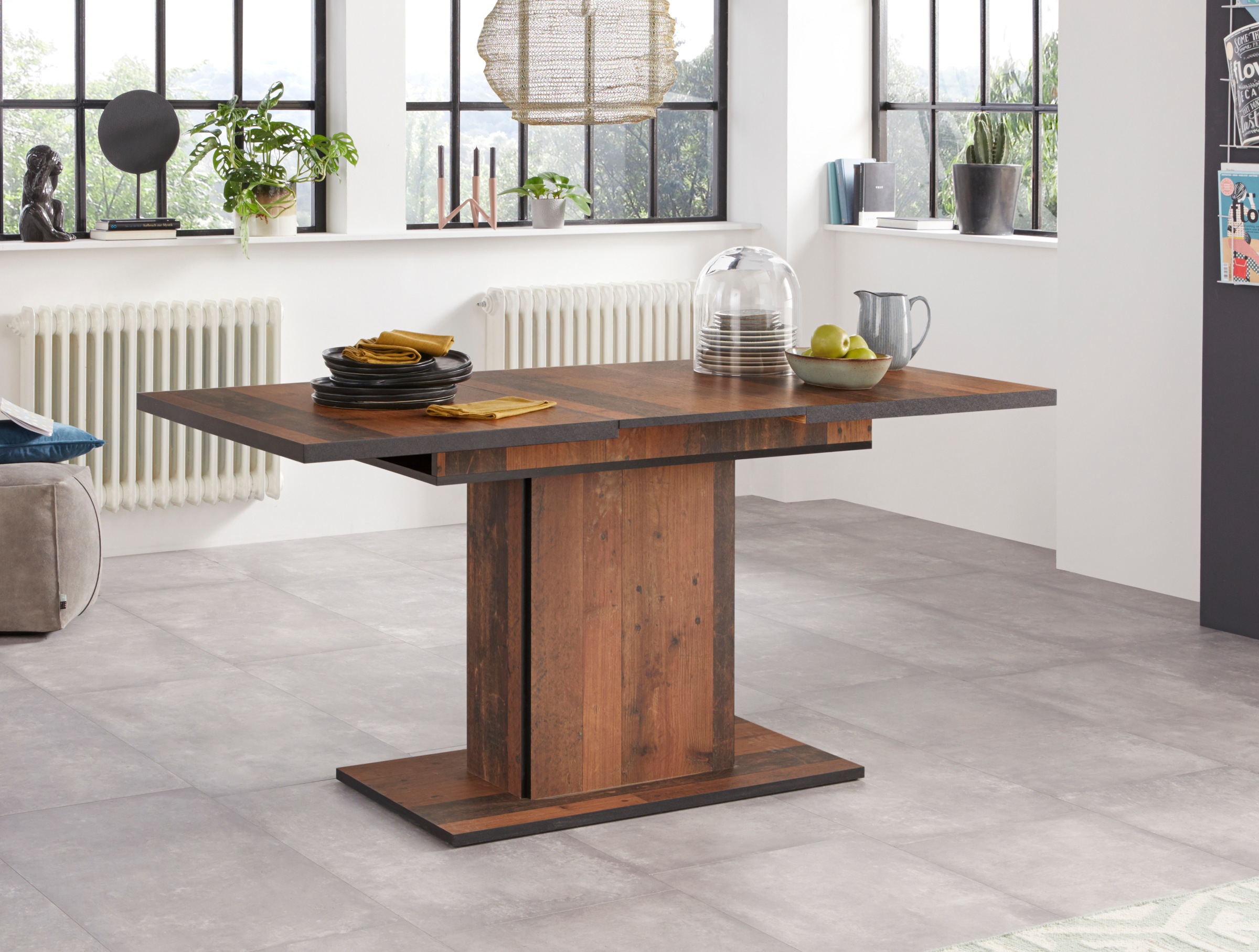 HELA Table de salle à manger »Ariana Bestseller, Tisch, Küchentisch, Auszugstisch« durch innenliegende Einlegeplatten ausziehbar 120-160 cm