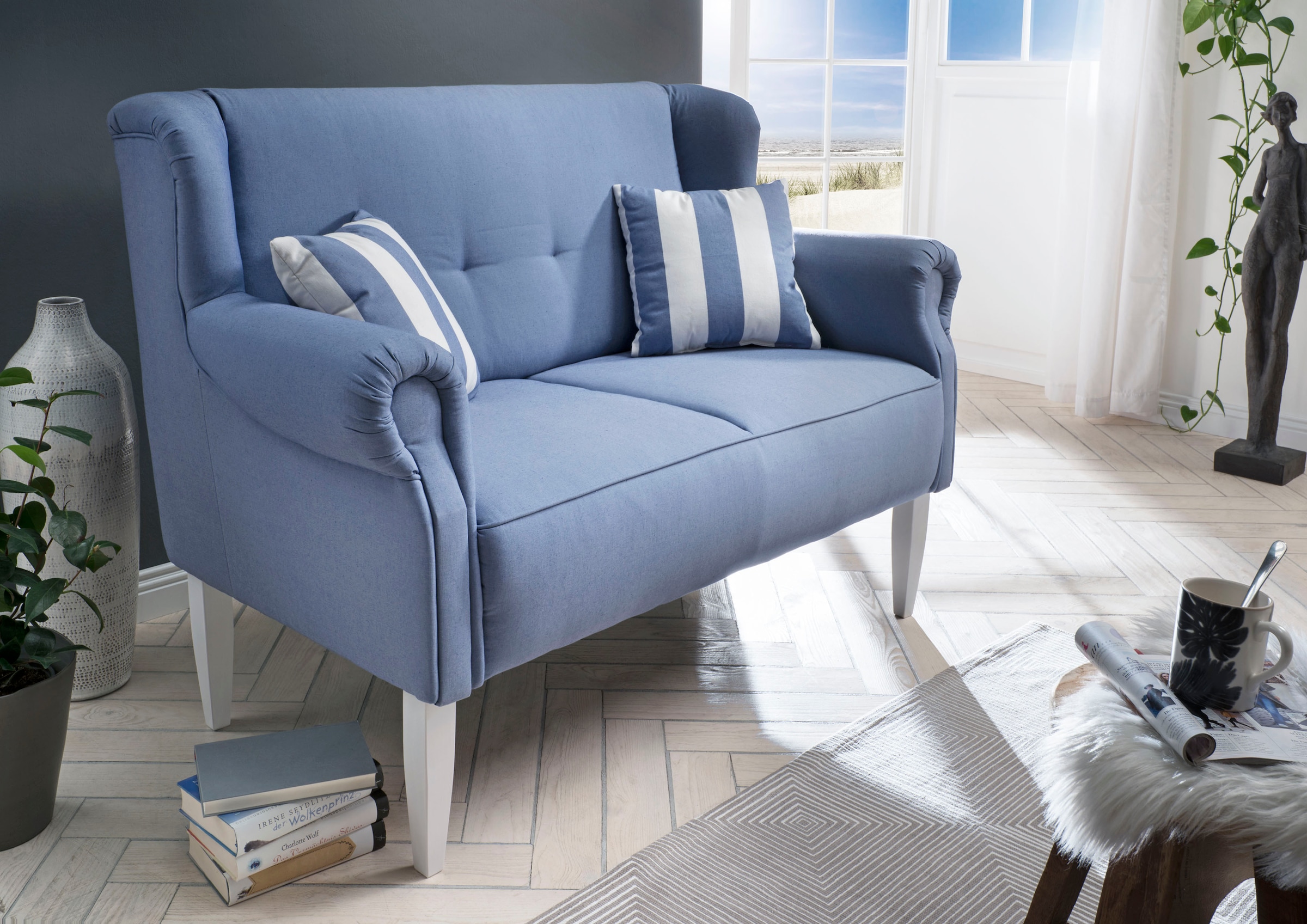 Home affaire Küchensofa »Moro« inkl. 2 Stk. Zierkissen gestreift, verschiedenen Stoffe und Farben