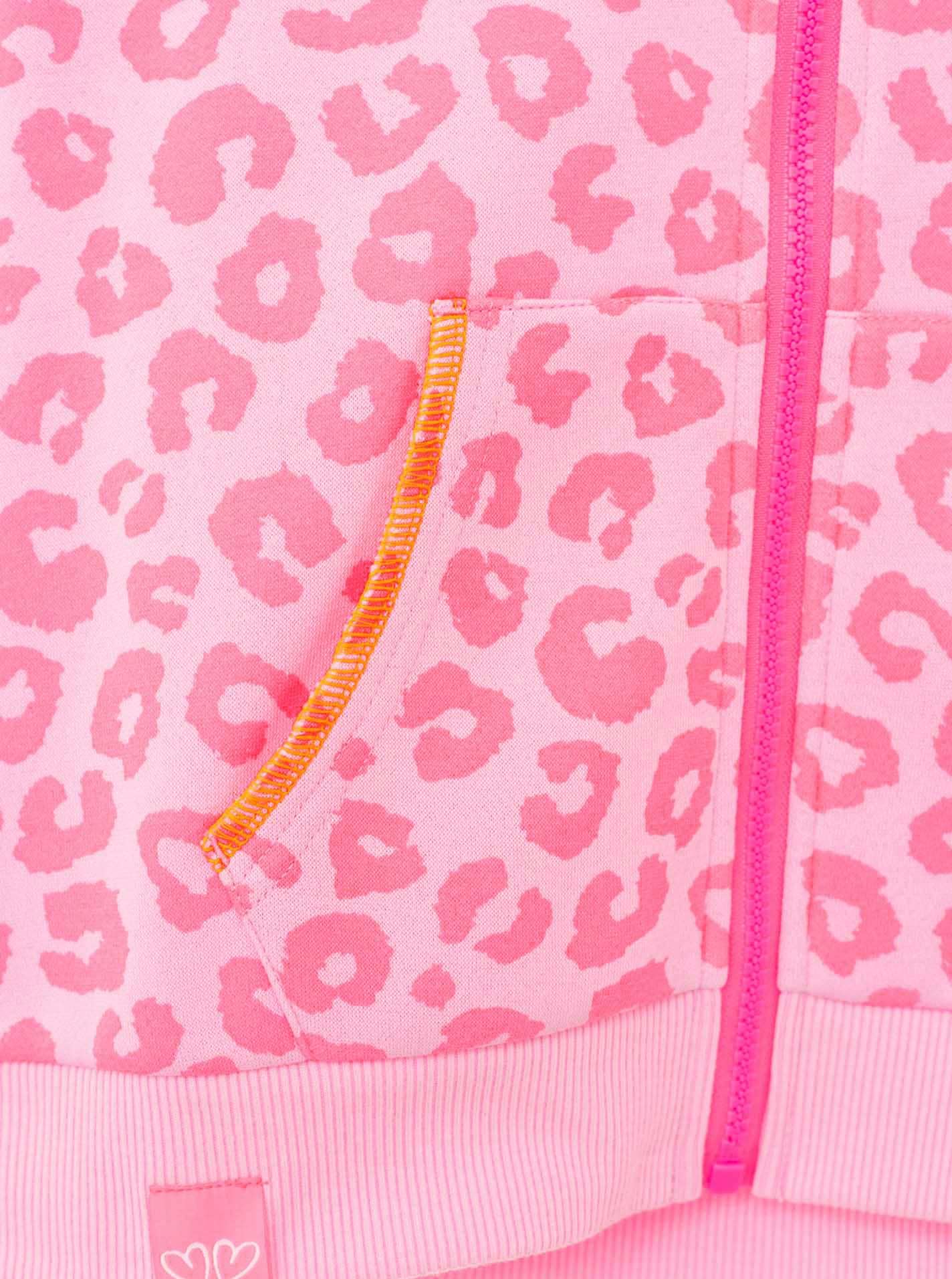 Zwillingsherz Sweat à capuche »"Soft Leo"« Mini-Me, mit Leo Muster, Zipper und Taschen