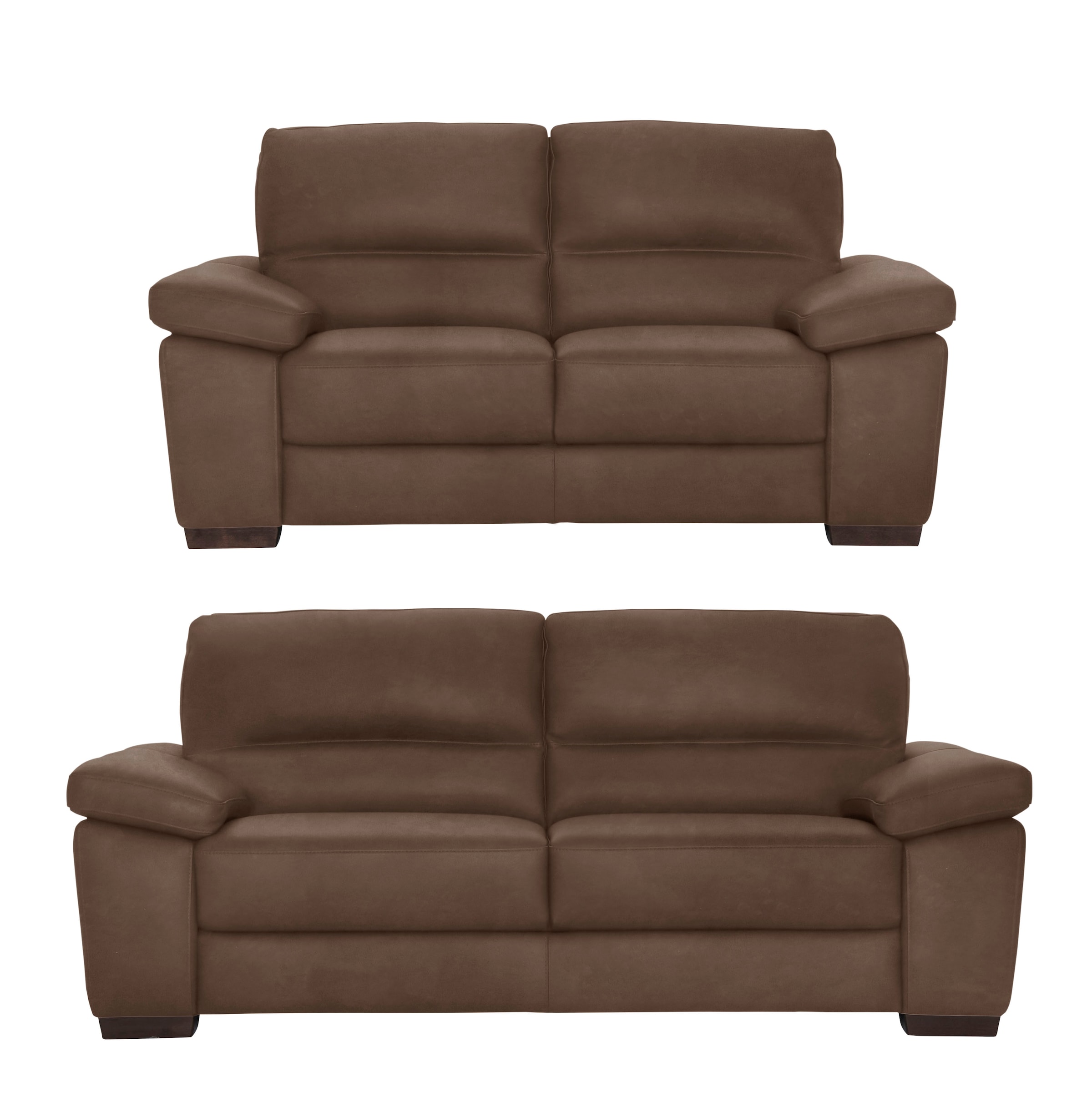 CALIA ITALIA Polstergarnitur »Gaia, hochwertige Garnitur aus 2-Sitzer & 3-Sitzer im edlen Design« Set, 2 Stk. tlg. aus pflegeleichtem Luxus-Microfaser Ginevra Hydro Care