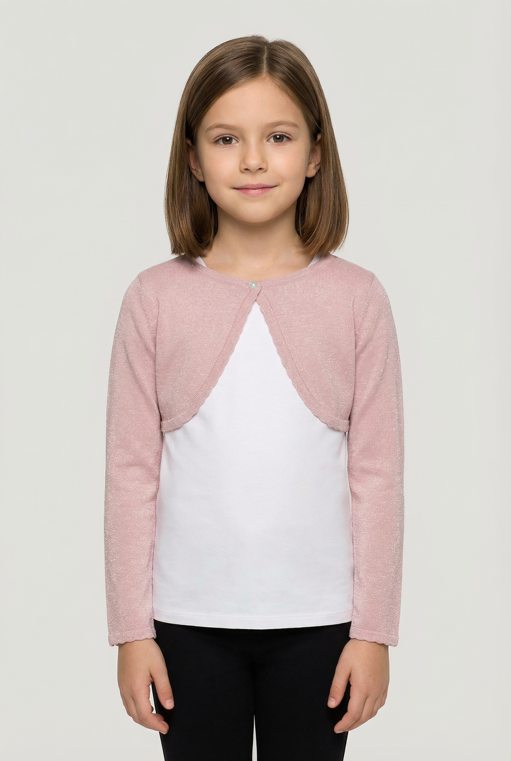 happy girls Boléro im dezenten Glitzerlook und mit gewellten Kanten